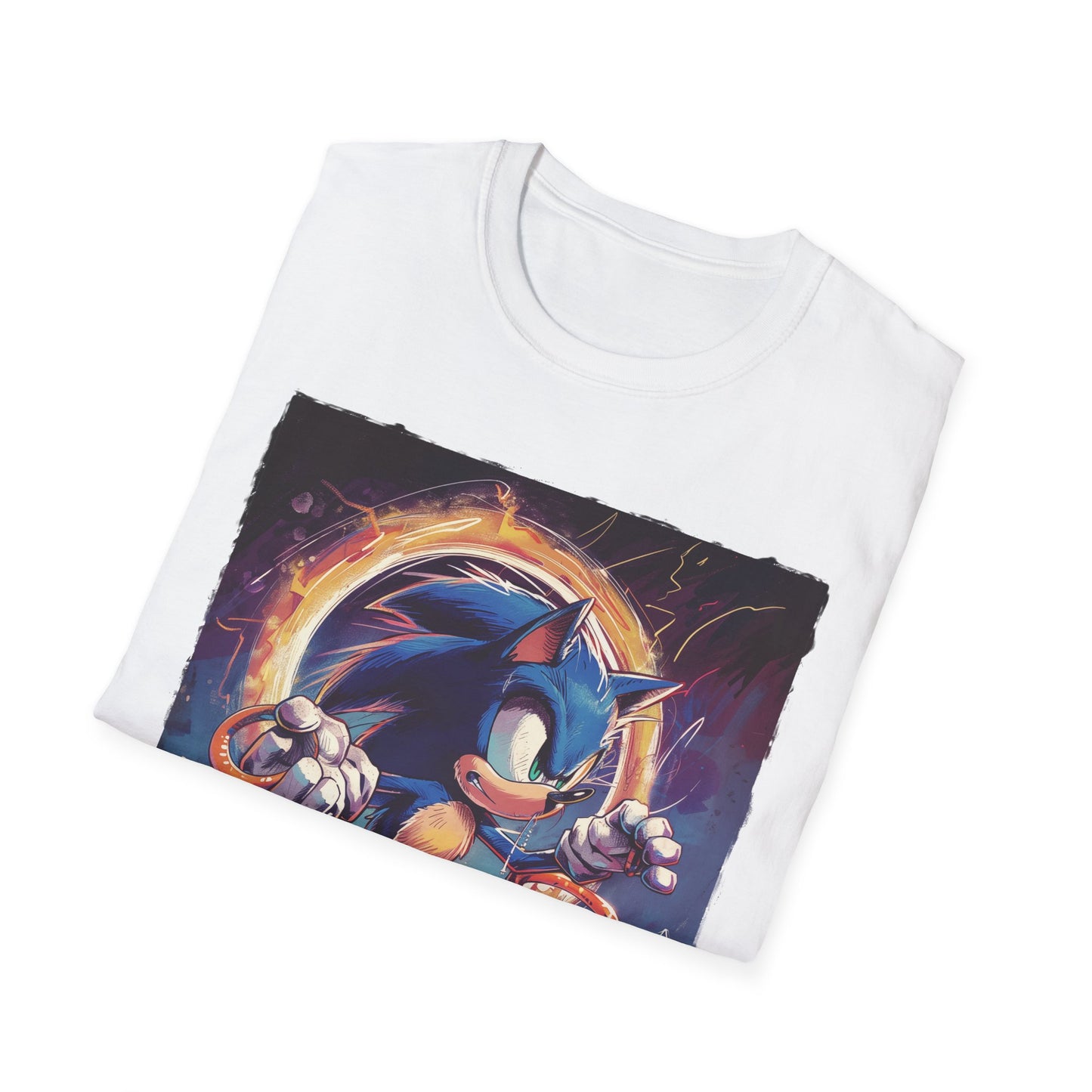 Cool Sonic T-Shirt, Retro Sonic Ring Graphic Tee Design, Gamer Merch, Unisex