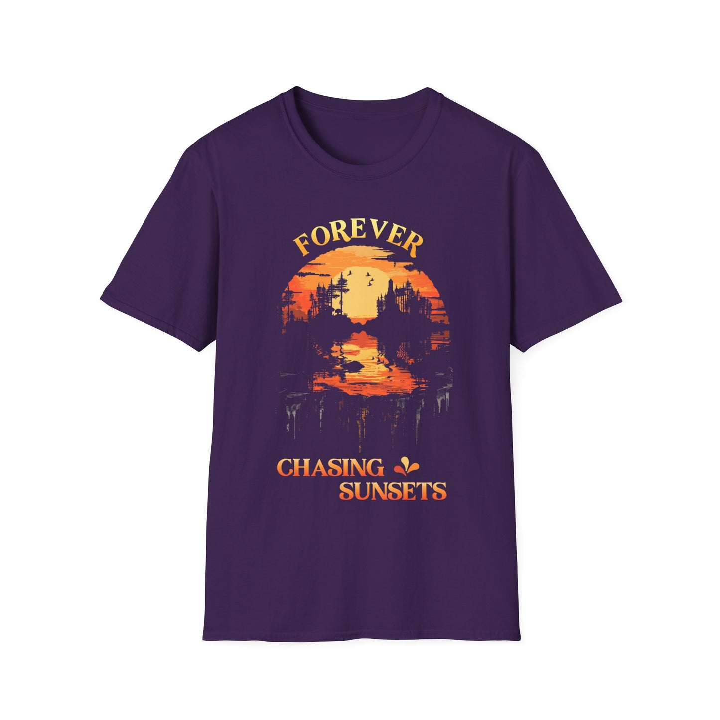 Forever Chasing Sunsets T-Shirt, Retro Sunset Tee, Unisex