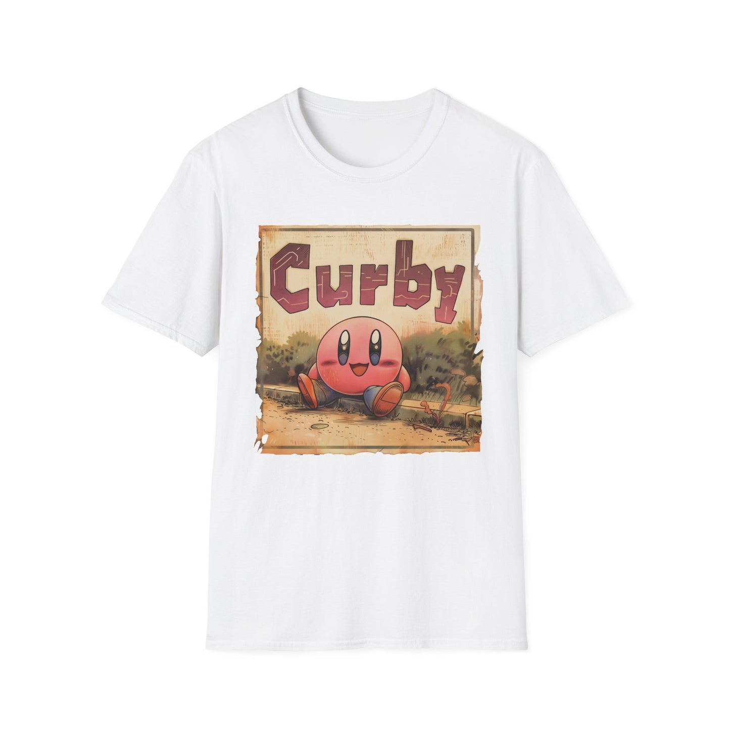 Funny Kirby T-Shirt "Curby", Video Game Graphic Tee, Unisex