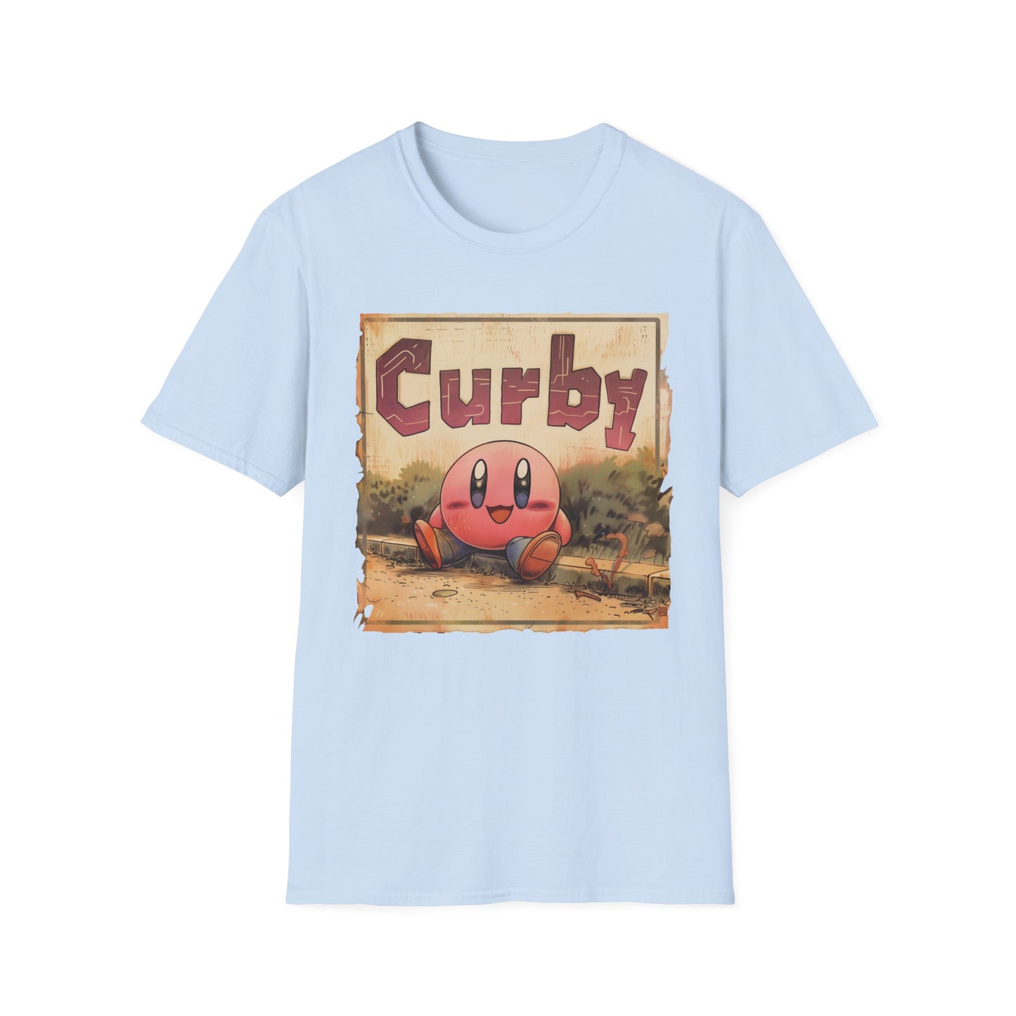 Funny Kirby T-Shirt "Curby", Video Game Graphic Tee, Unisex