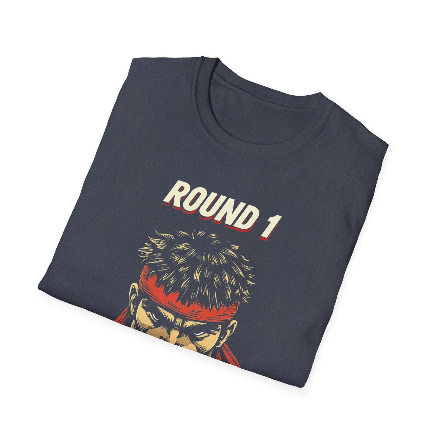 Retro Street Fighter Ryu T-Shirt "Round 1, Fight!", Nostalgic Gamer Tee, Unisex