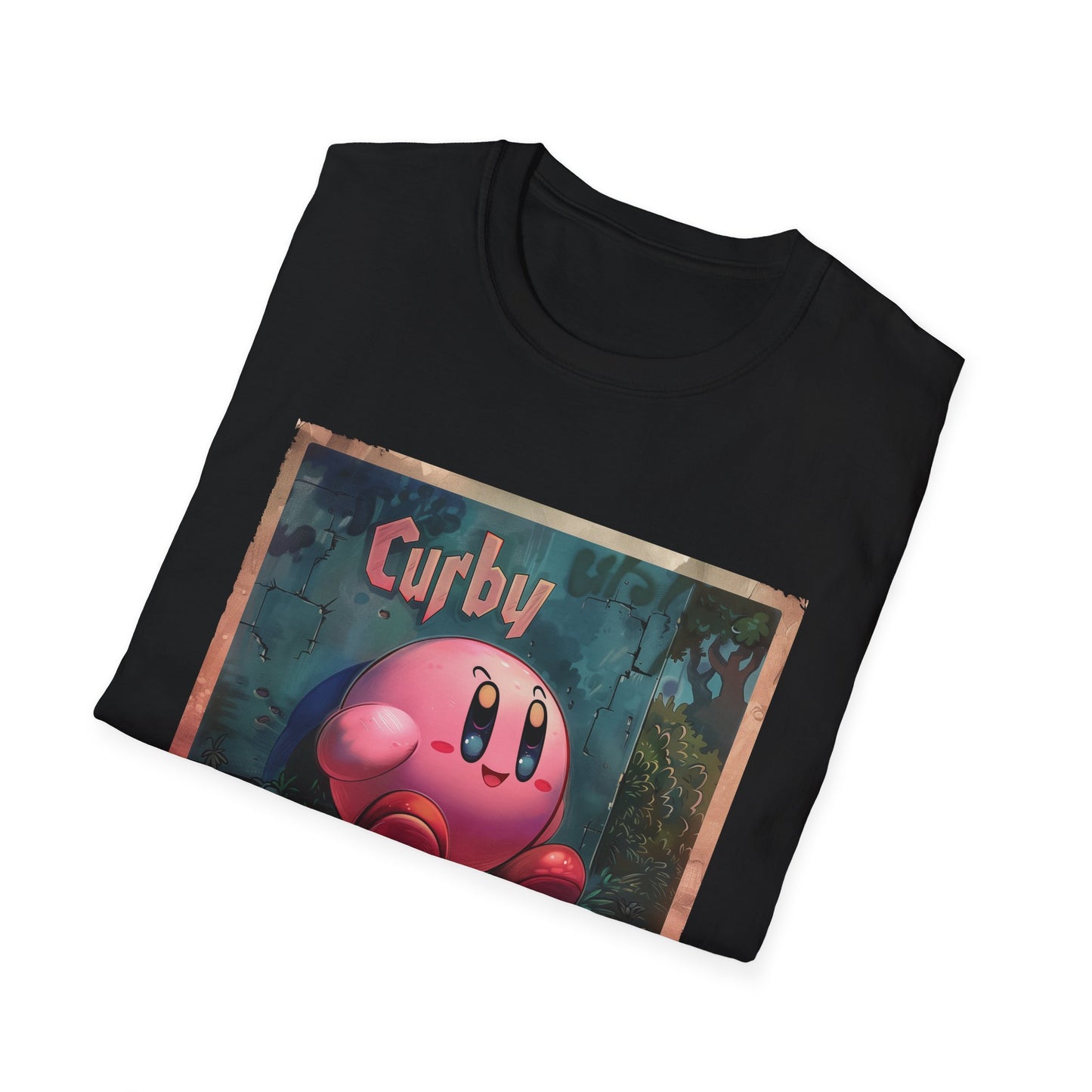 Funny Kirby T-Shirt "Curby", Retro Nostalgic Gamer Graphic Tee, Unisex