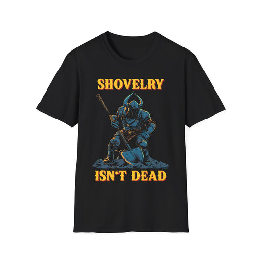 Shovel Knight T-Shirt, "Shovelry Isn't Dead", Funny Retro Tee, Unisex