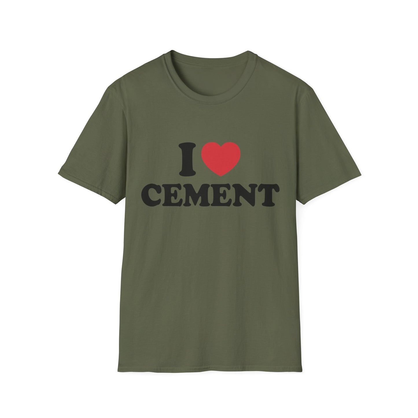 Funny "I Love Cement" T-Shirt, Builder/Engineer/Construction Tee, Unisex