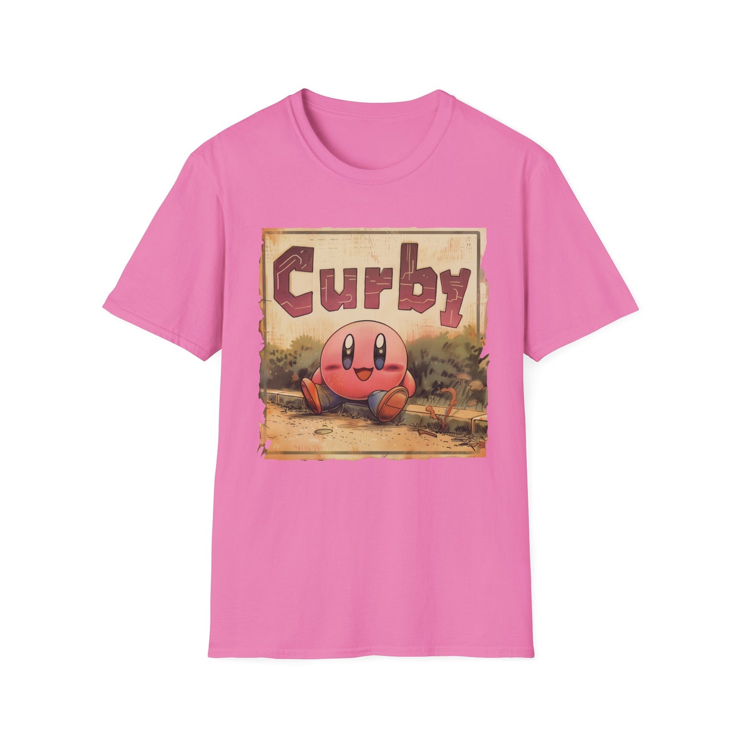 Funny Kirby T-Shirt "Curby", Video Game Graphic Tee, Unisex