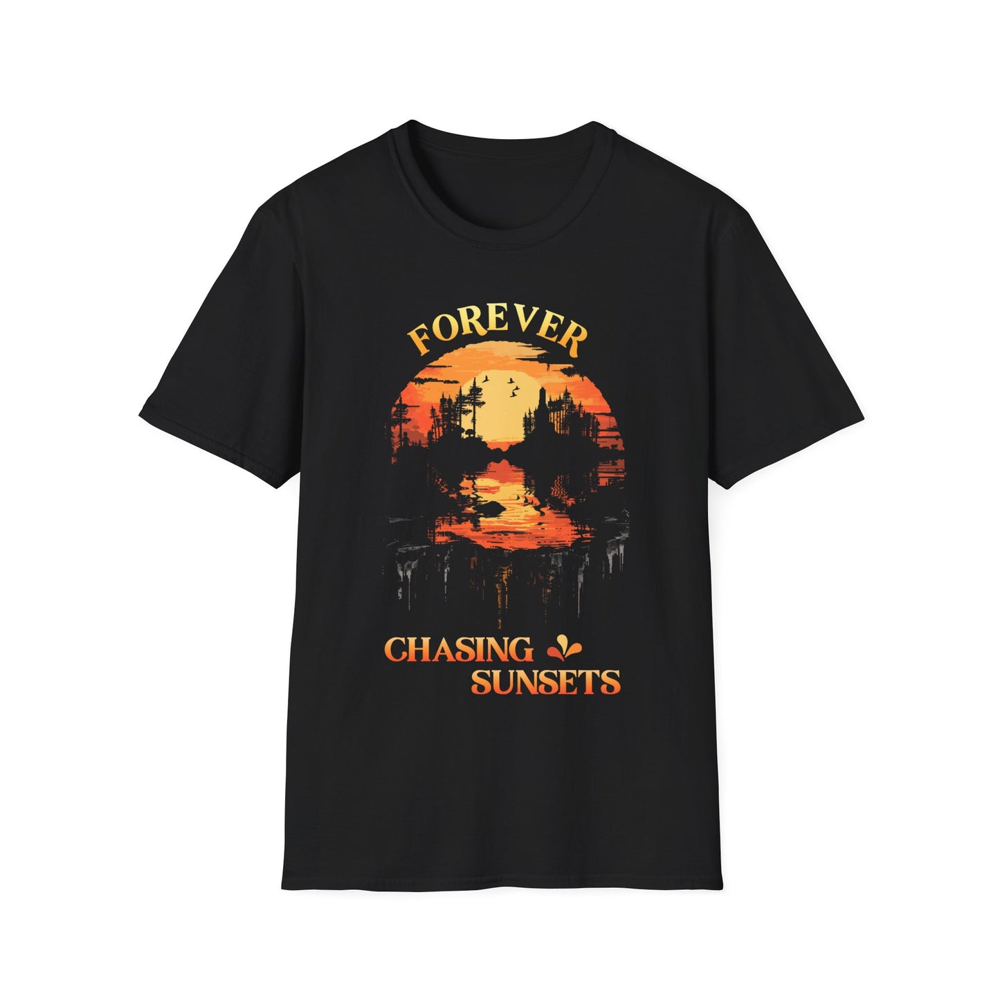 Forever Chasing Sunsets T-Shirt, Retro Sunset Tee, Unisex