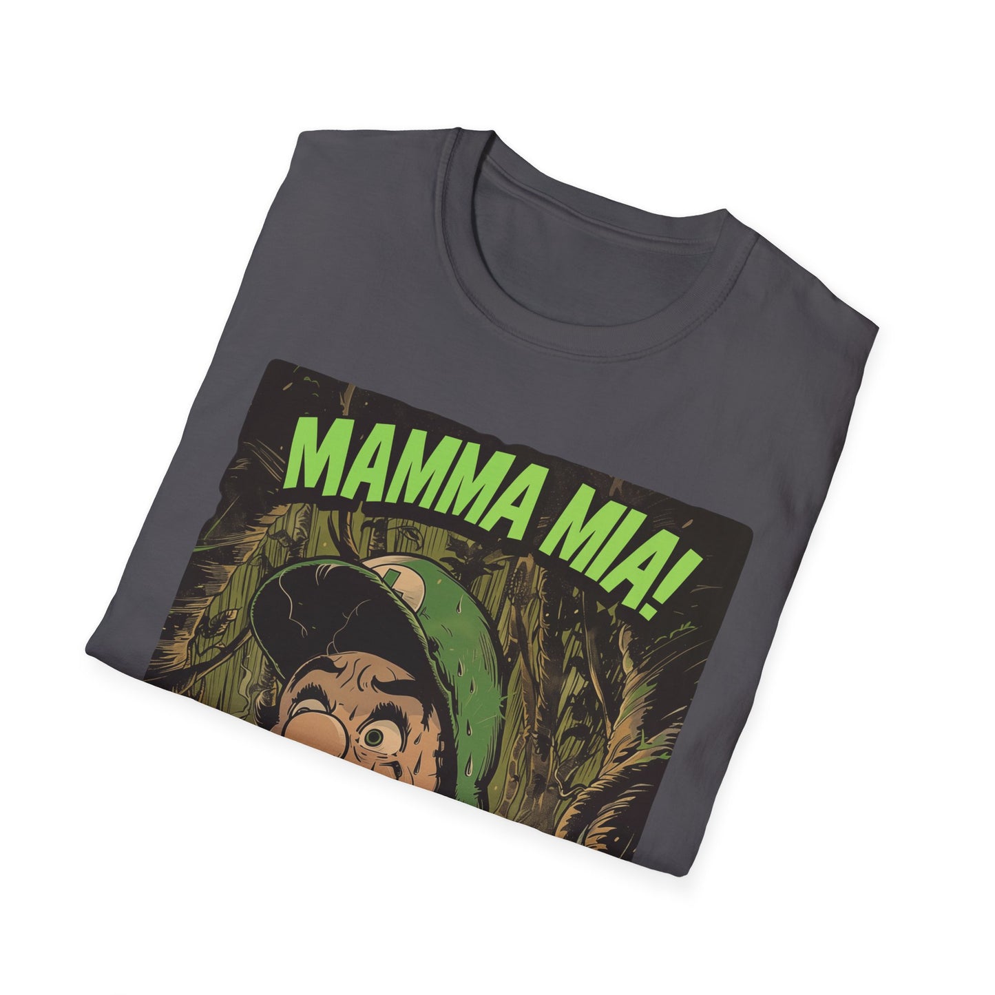 Funny Luigi Plumber T-Shirt "Mamma Mia!" Graphic Tee, Unisex