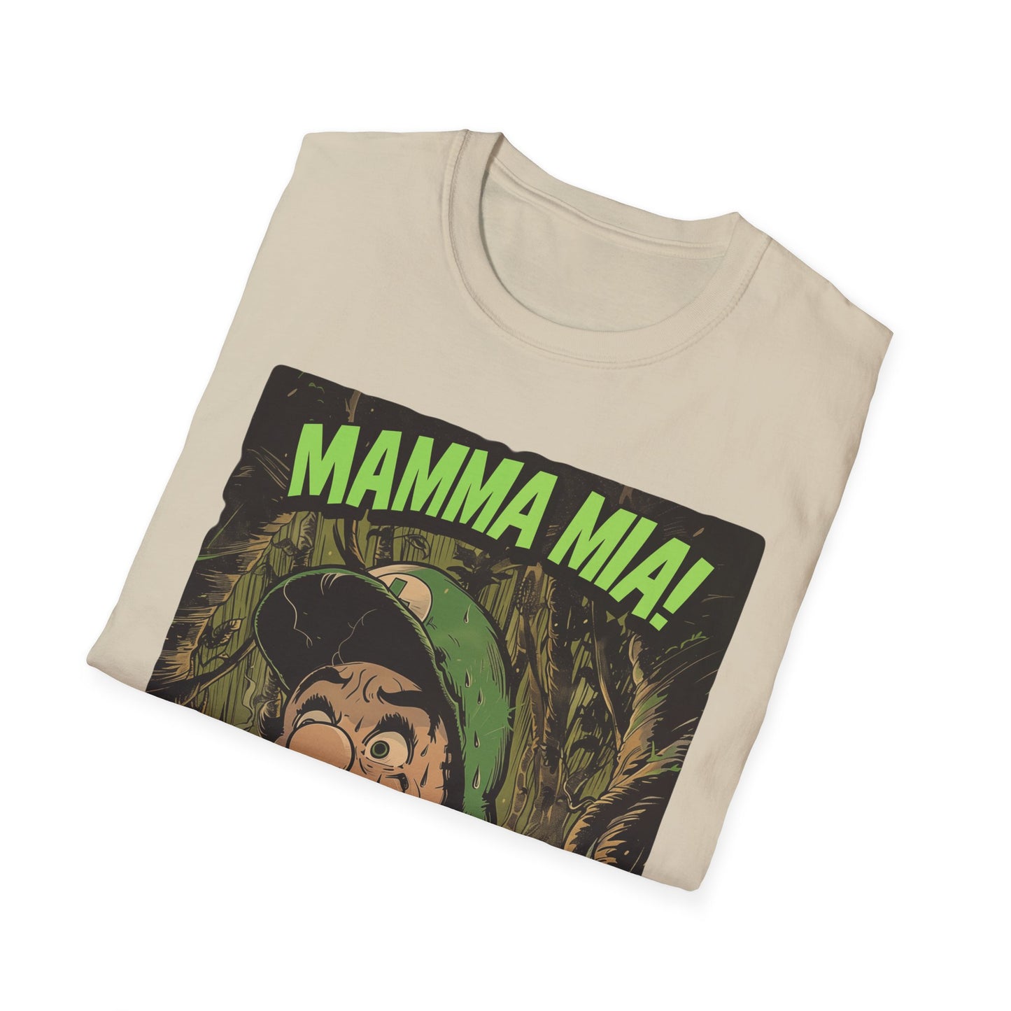 Funny Luigi Plumber T-Shirt "Mamma Mia!" Graphic Tee, Unisex