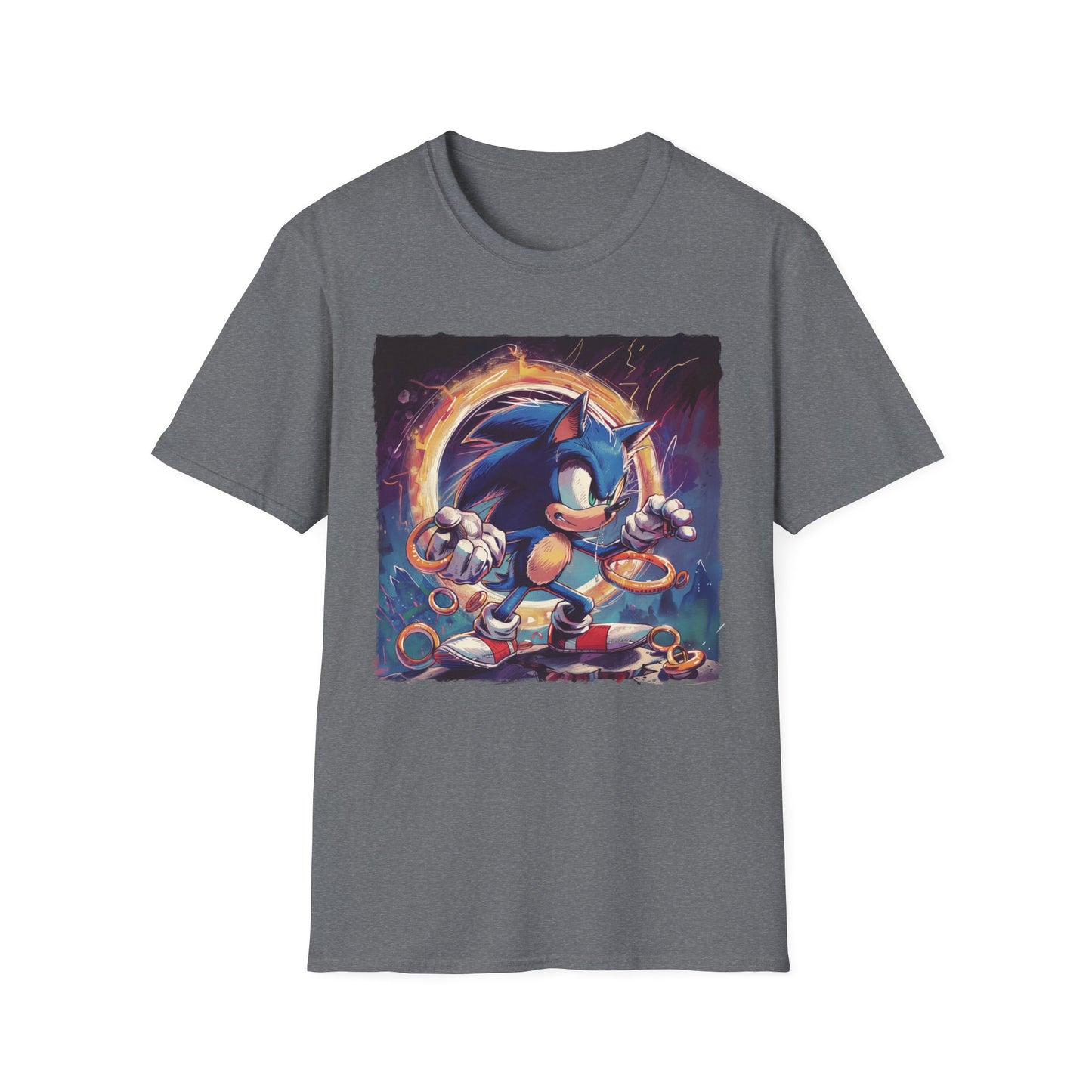 Cool Sonic T-Shirt, Retro Sonic Ring Graphic Tee Design, Gamer Merch, Unisex