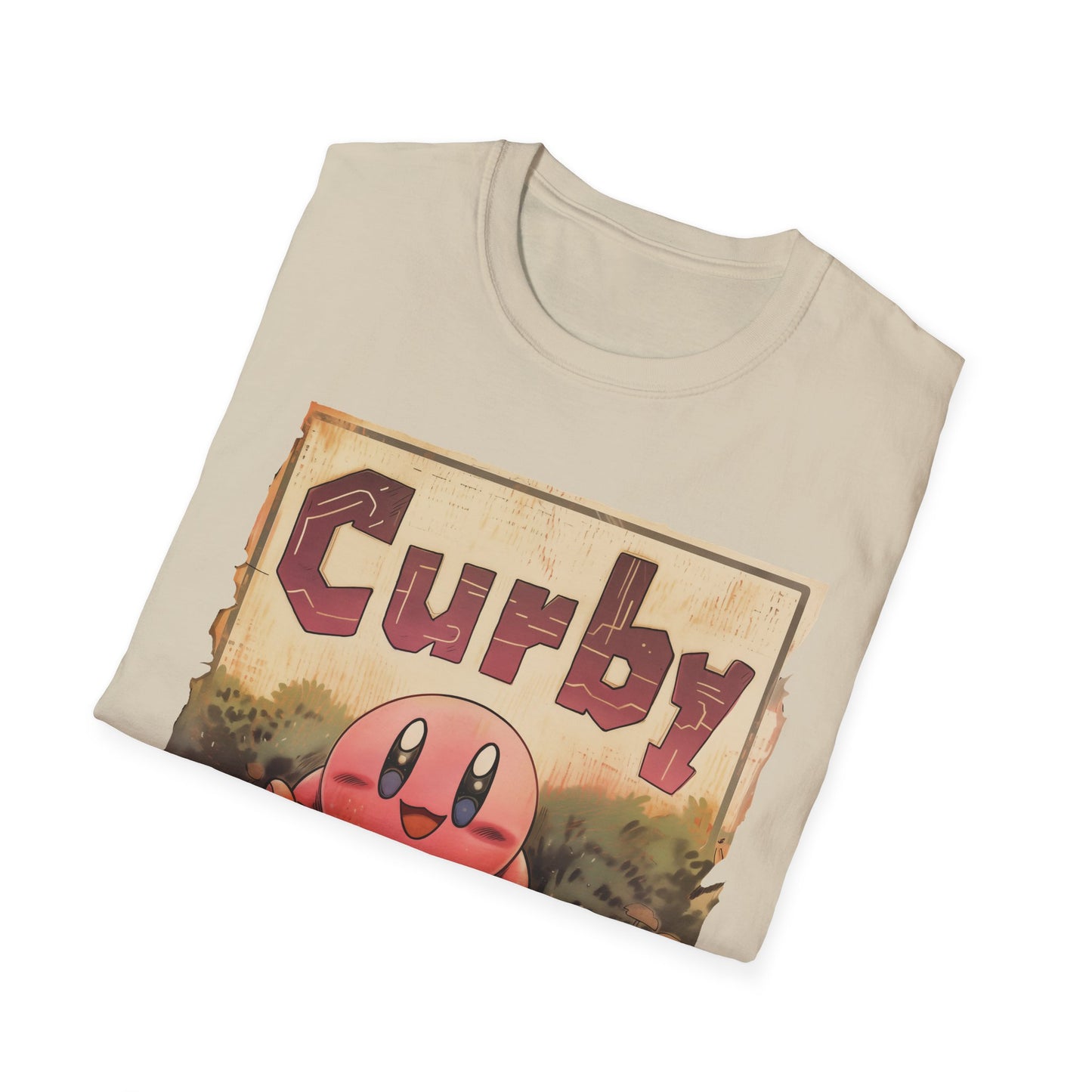 Funny Kirby T-Shirt "Curby", Video Game Graphic Tee, Unisex