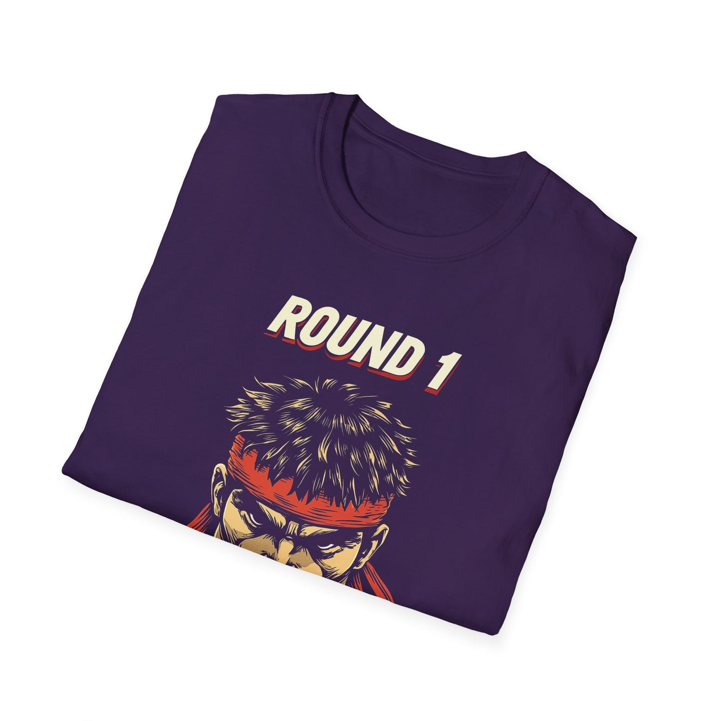 Retro Street Fighter Ryu T-Shirt "Round 1, Fight!", Nostalgic Gamer Tee, Unisex