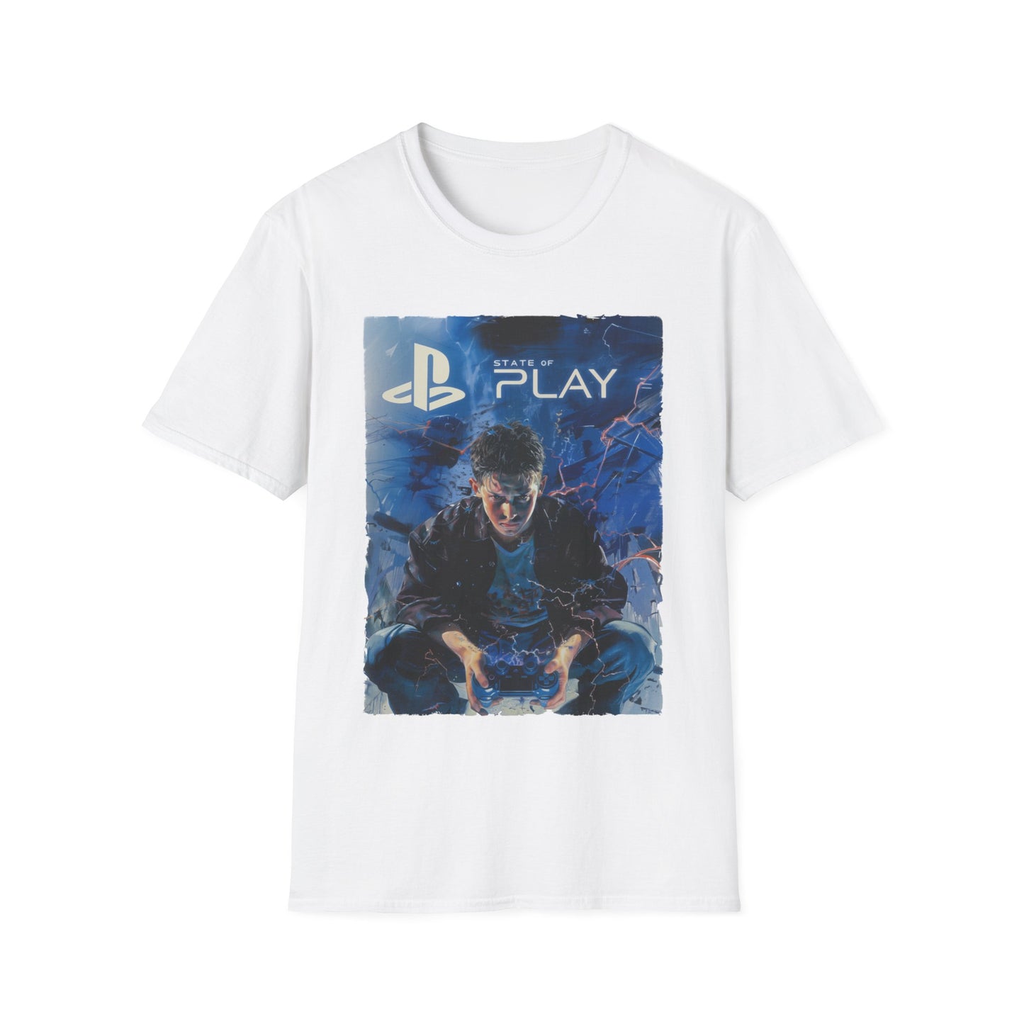 Retro Playstation T-Shirt "State of Play", Nostalgic Gamer Tee, Unisex