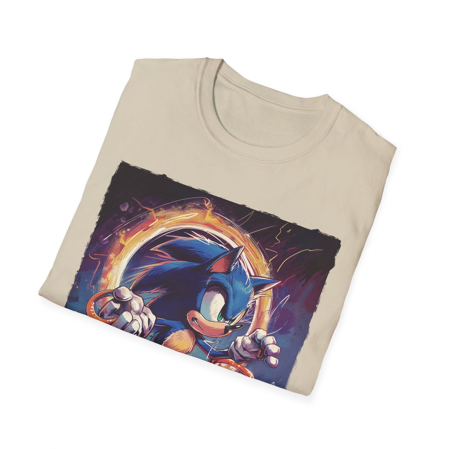 Cool Sonic T-Shirt, Retro Sonic Ring Graphic Tee Design, Gamer Merch, Unisex