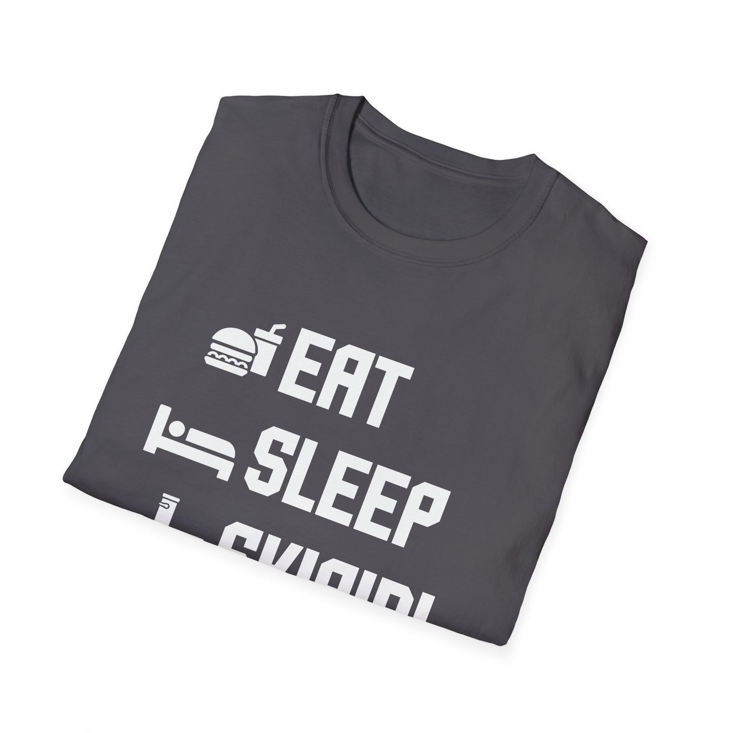 Eat Sleep Skibidi Repeat, Funny Graphic Meme Sigma Male T-Shirt, Unisex