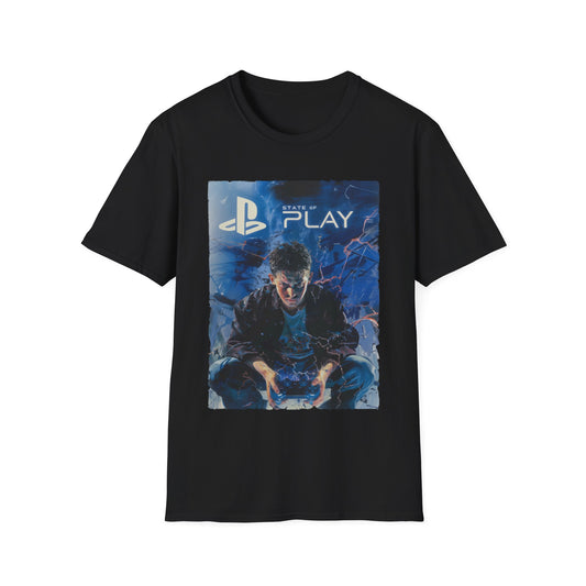 Retro Playstation T-Shirt "State of Play", Nostalgic Gamer Tee, Unisex