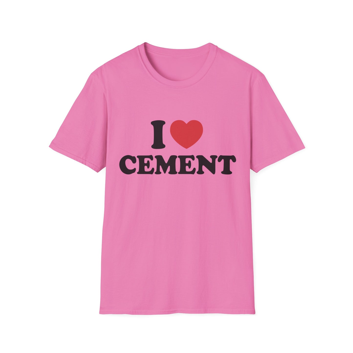 Funny "I Love Cement" T-Shirt, Builder/Engineer/Construction Tee, Unisex