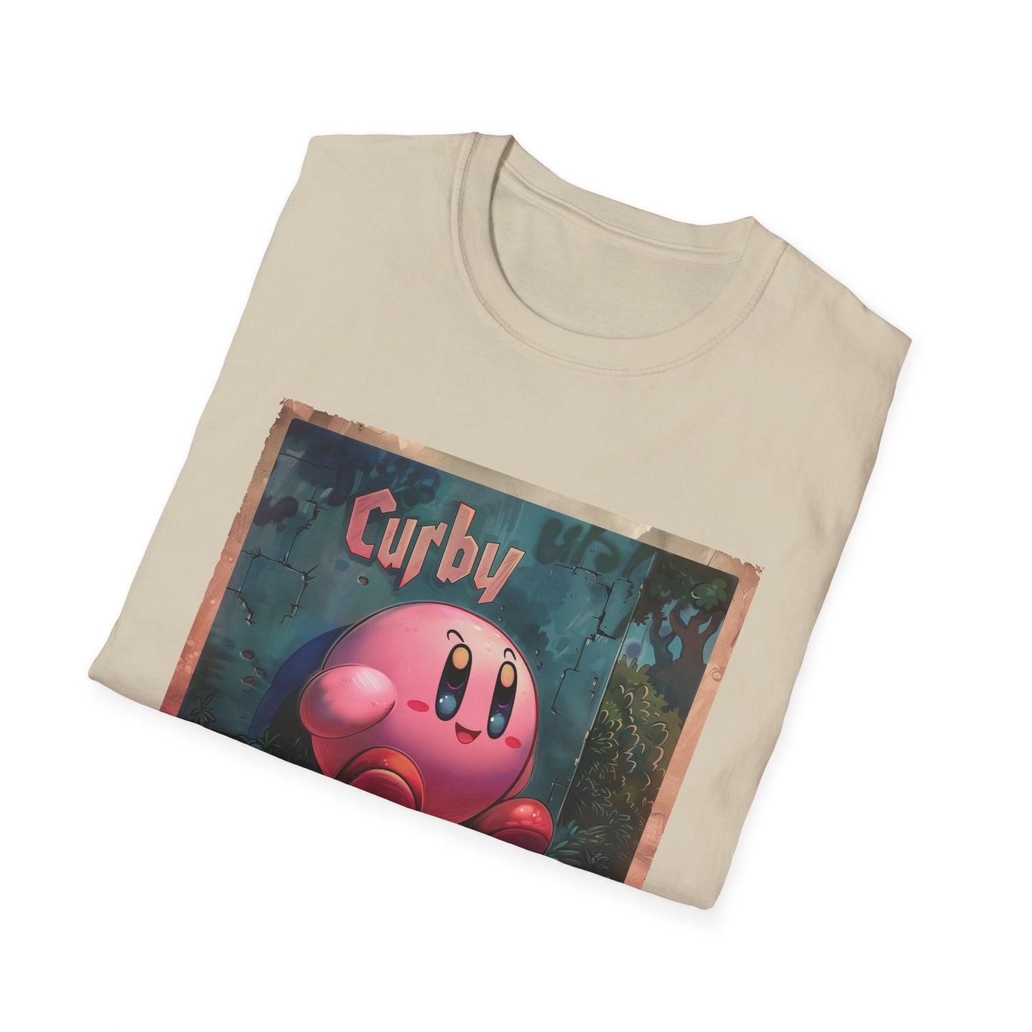 Funny Kirby T-Shirt "Curby", Retro Nostalgic Gamer Graphic Tee, Unisex