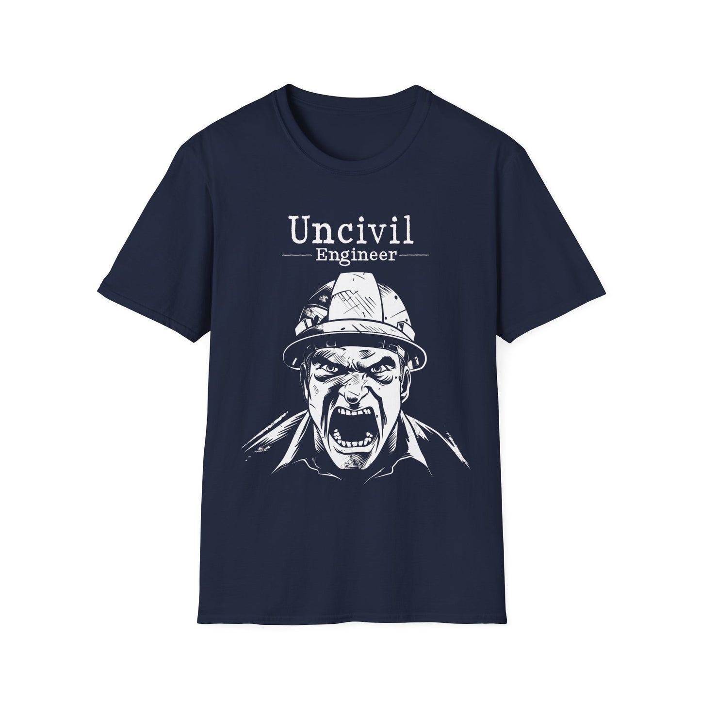 Funny Engineer T-Shirt "Uncivil Engineer", Civil Engineer Tee, Unisex