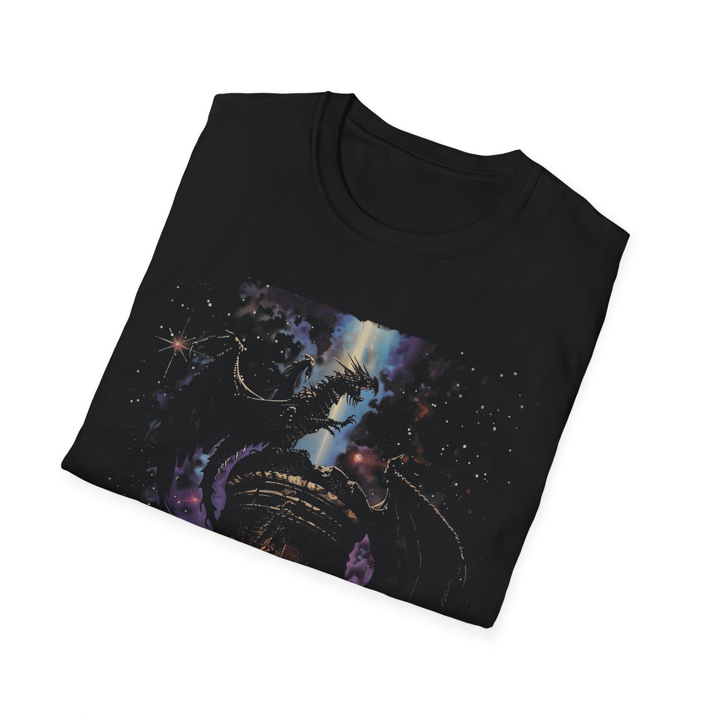 Cool Mine Craft Ender Dragon T-Shirt, Nostalgic Dark Fantasy Design, Unisex