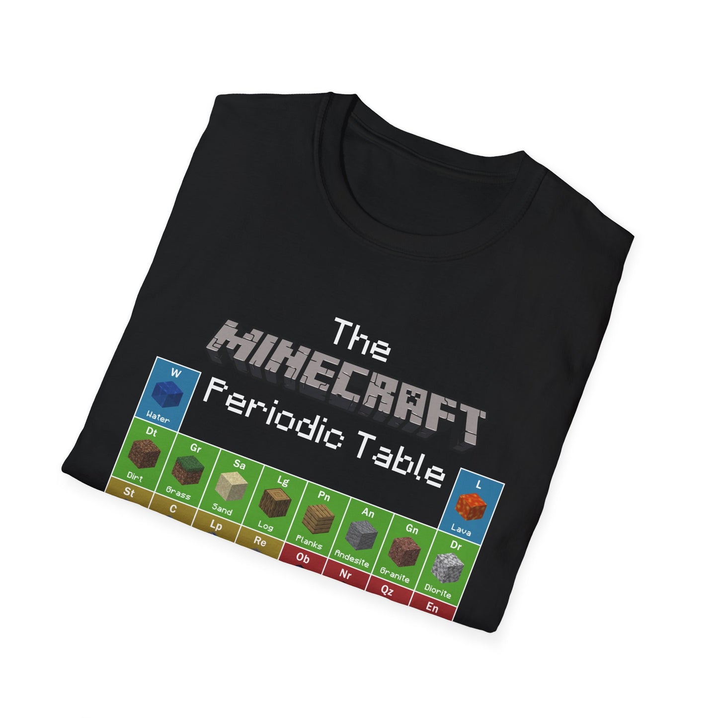 The Mine Craft Periodic Table T-Shirt, Gamer Tee, Unisex