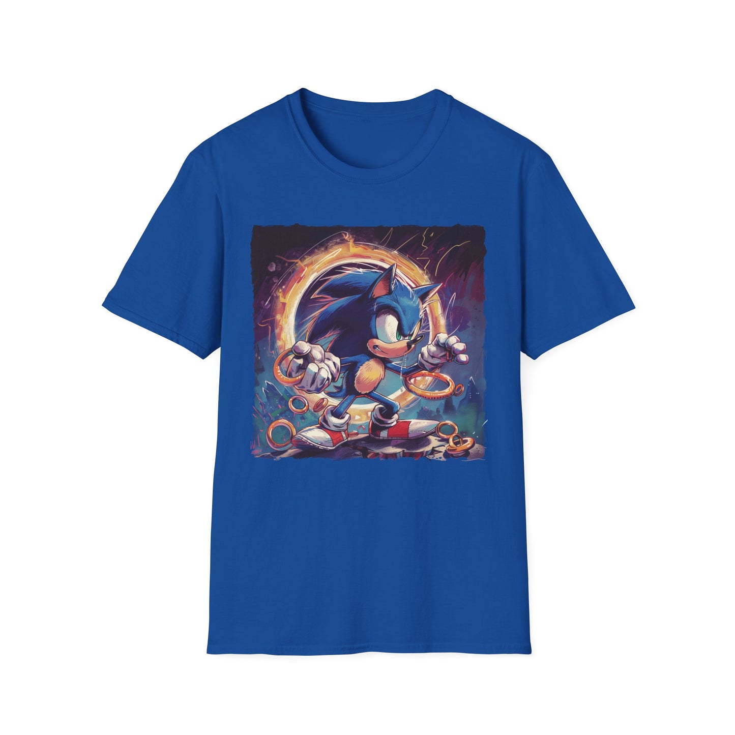 Cool Sonic T-Shirt, Retro Sonic Ring Graphic Tee Design, Gamer Merch, Unisex