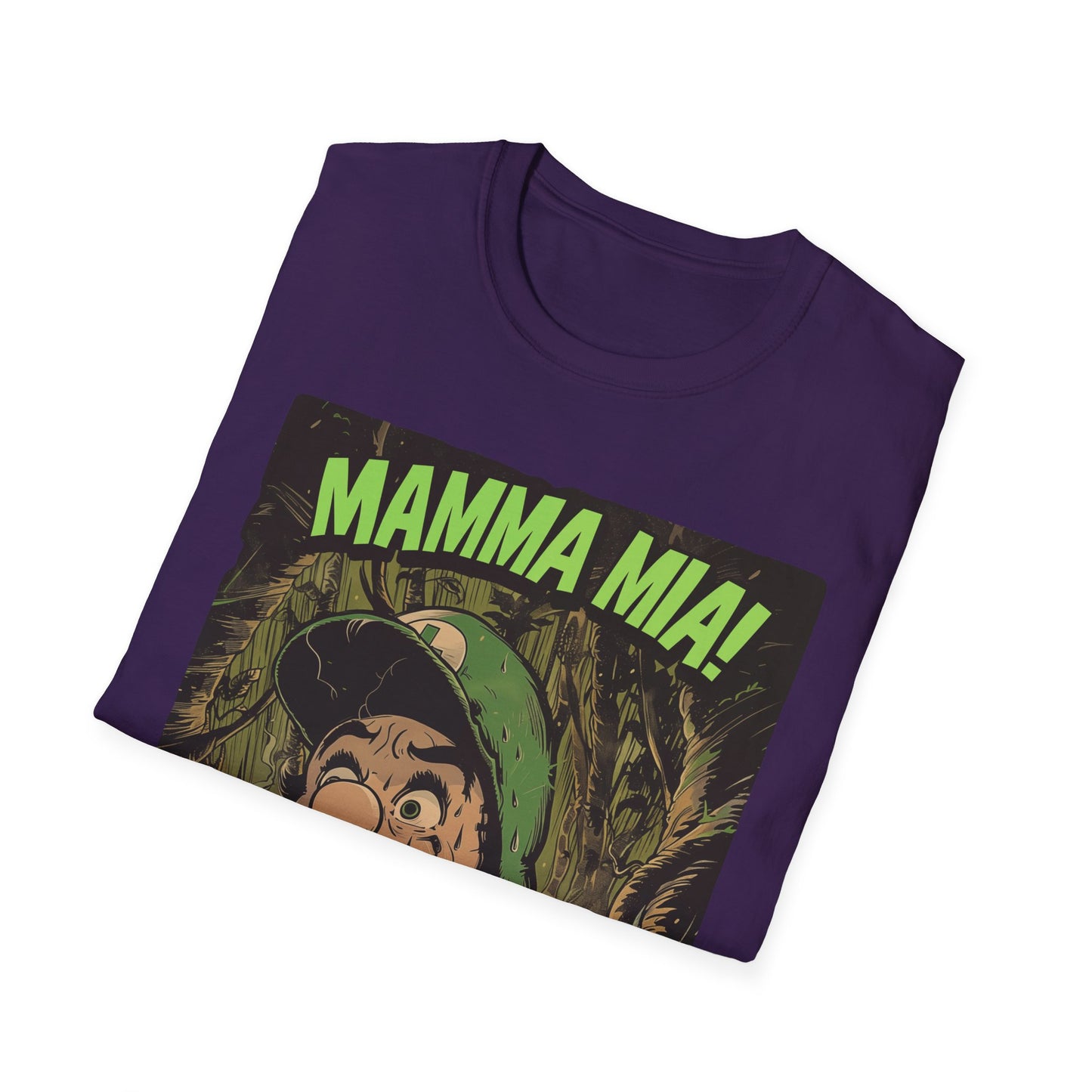 Funny Luigi Plumber T-Shirt "Mamma Mia!" Graphic Tee, Unisex