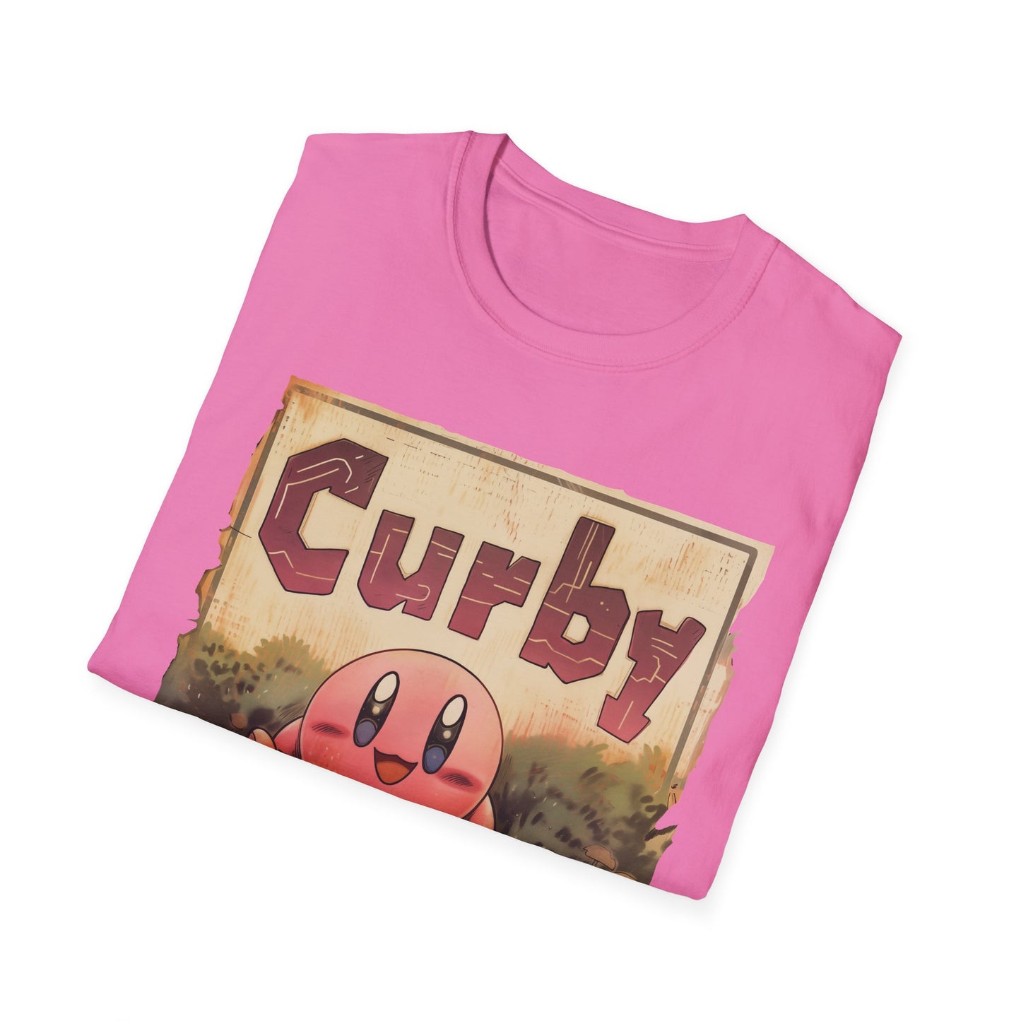 Funny Kirby T-Shirt "Curby", Video Game Graphic Tee, Unisex