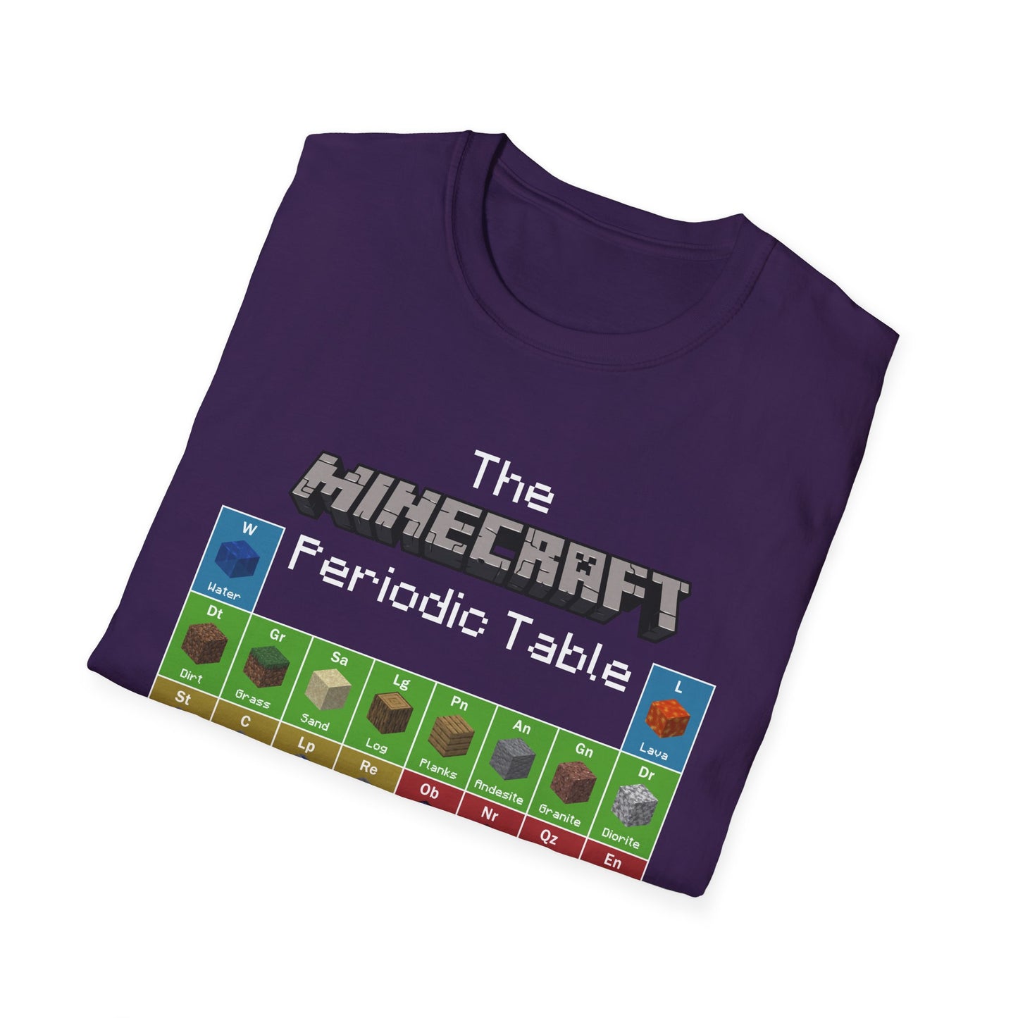 The Mine Craft Periodic Table T-Shirt, Gamer Tee, Unisex