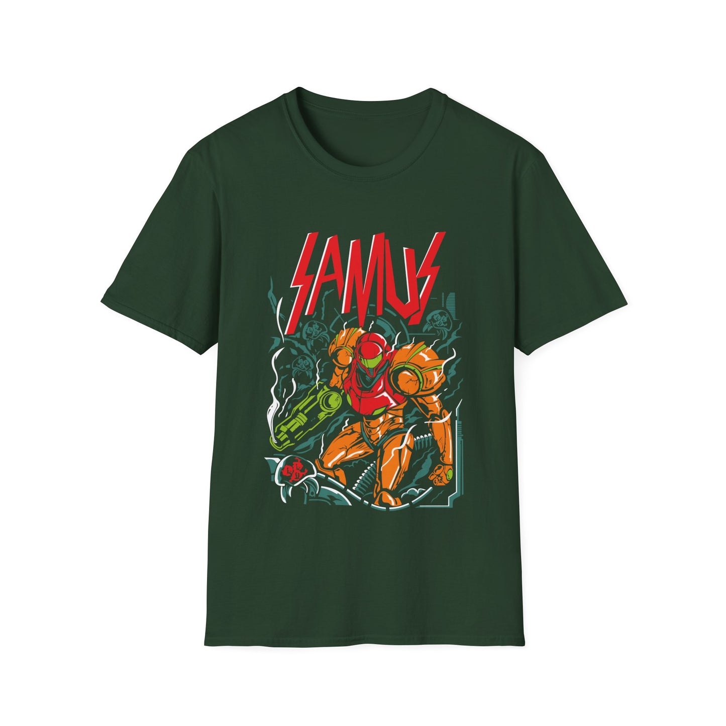 Met Samus Aran Graphic T-Shirt, Retro Gamer Tee, Unisex