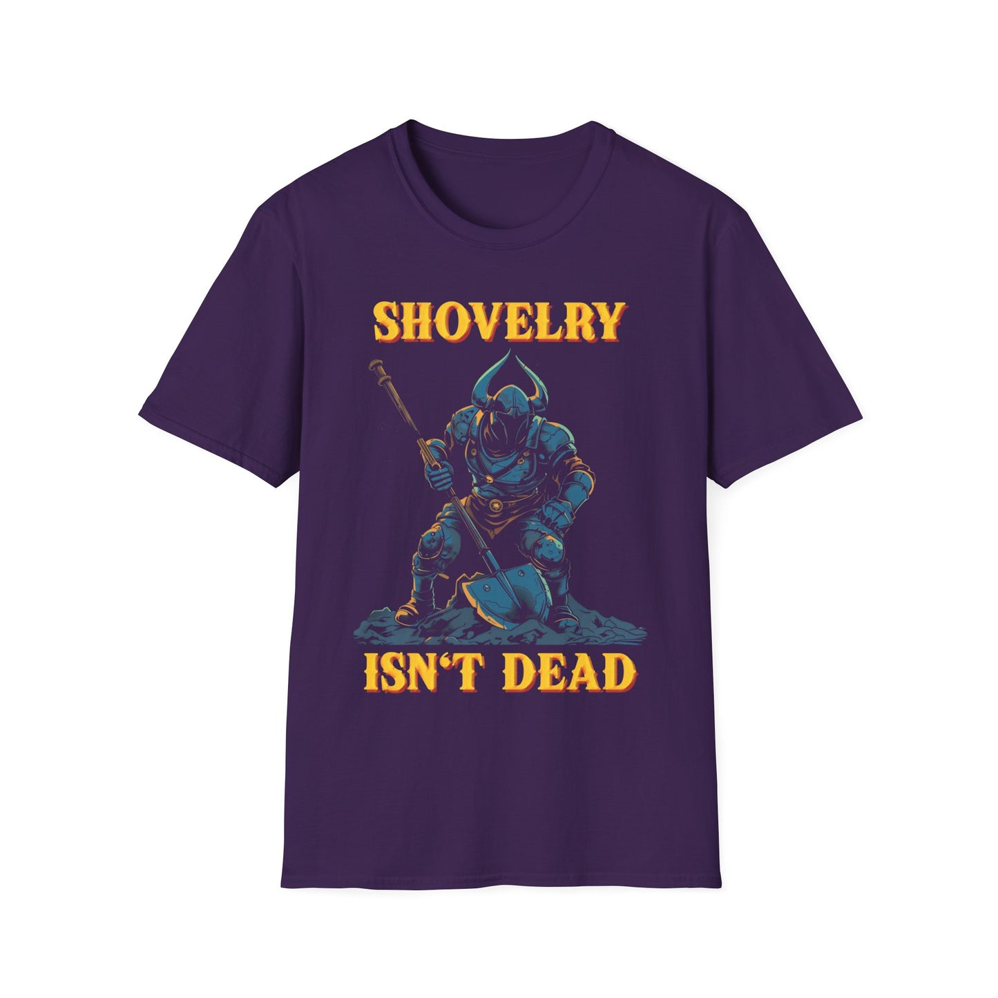 Shovel Knight T-Shirt, "Shovelry Isn't Dead", Funny Retro Tee, Unisex