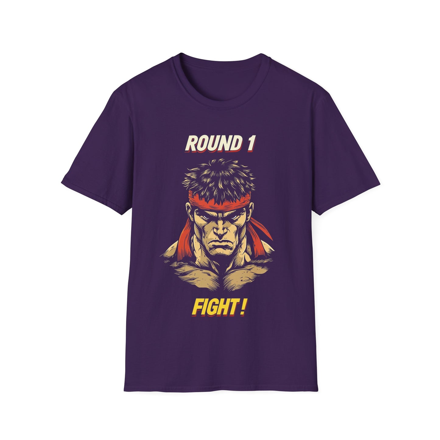 Retro Street Fighter Ryu T-Shirt "Round 1, Fight!", Nostalgic Gamer Tee, Unisex