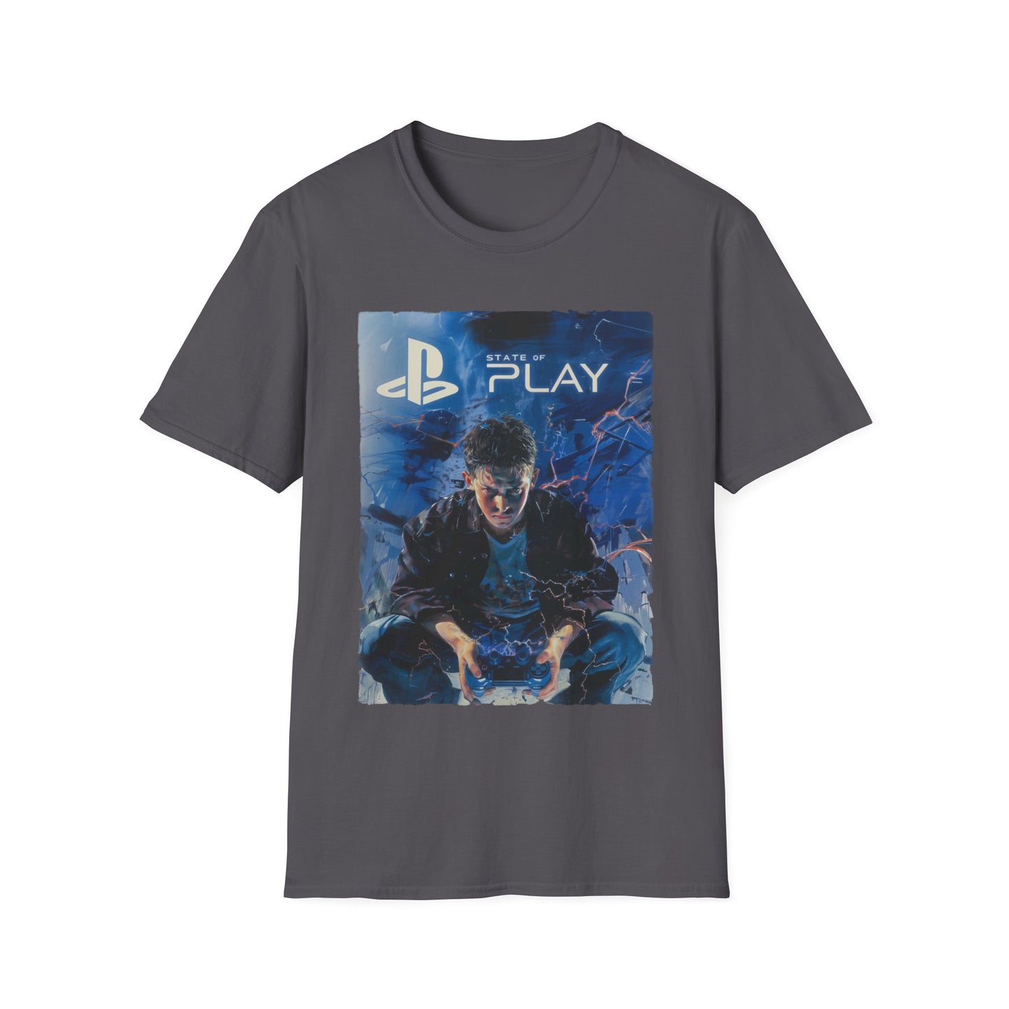 Retro Playstation T-Shirt "State of Play", Nostalgic Gamer Tee, Unisex