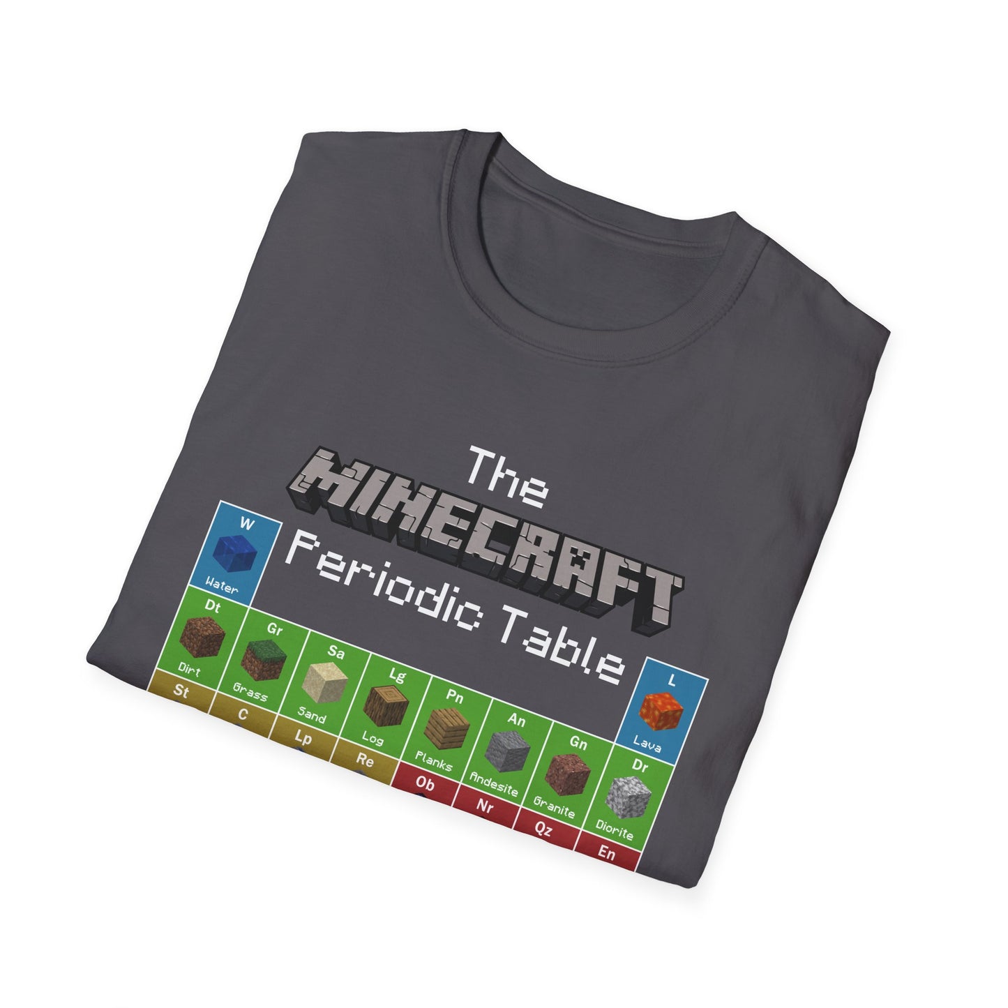 The Mine Craft Periodic Table T-Shirt, Gamer Tee, Unisex