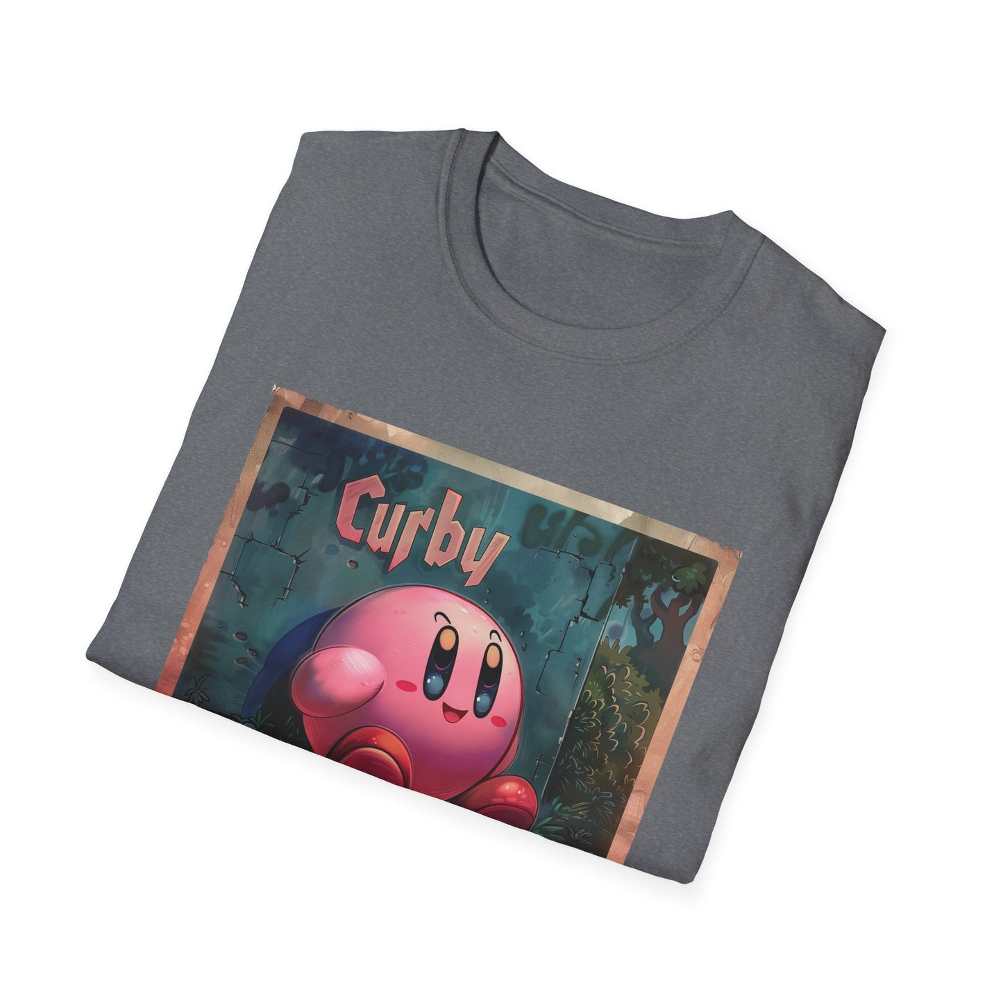 Funny Kirby T-Shirt "Curby", Retro Nostalgic Gamer Graphic Tee, Unisex