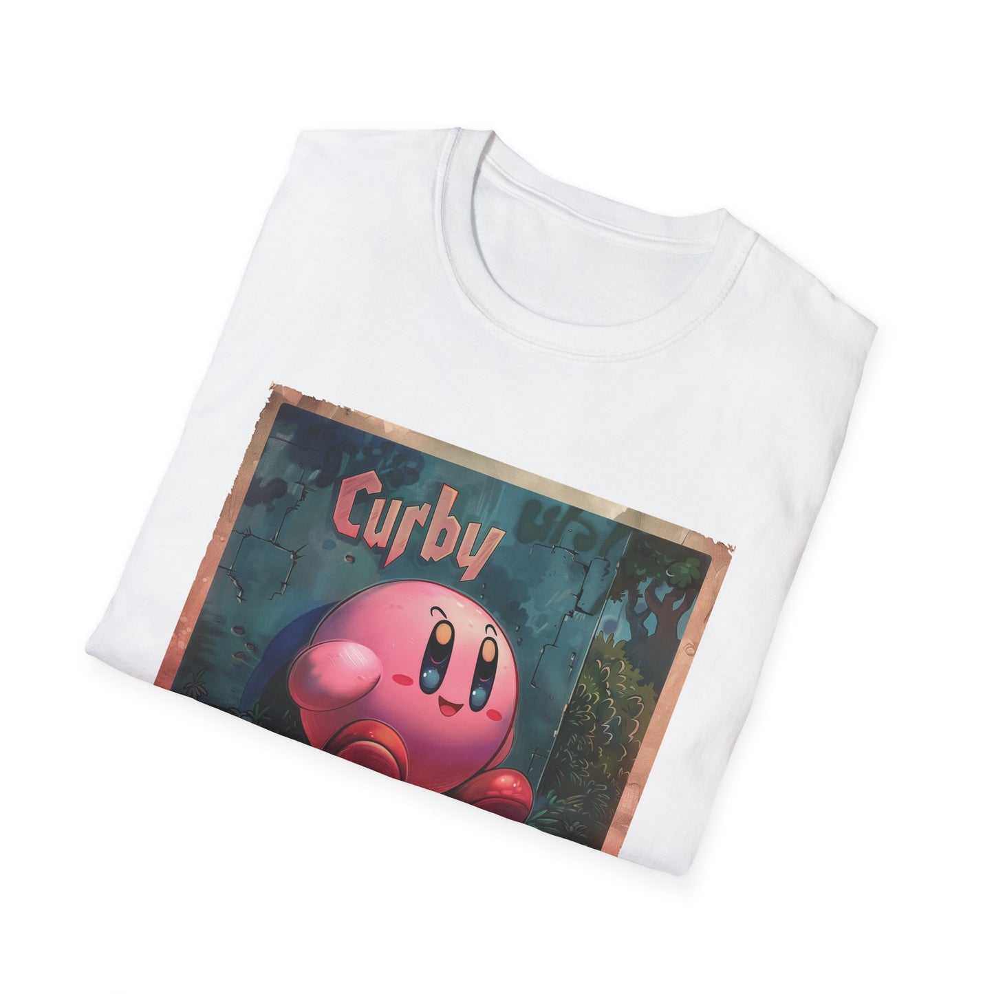 Funny Kirby T-Shirt "Curby", Retro Nostalgic Gamer Graphic Tee, Unisex