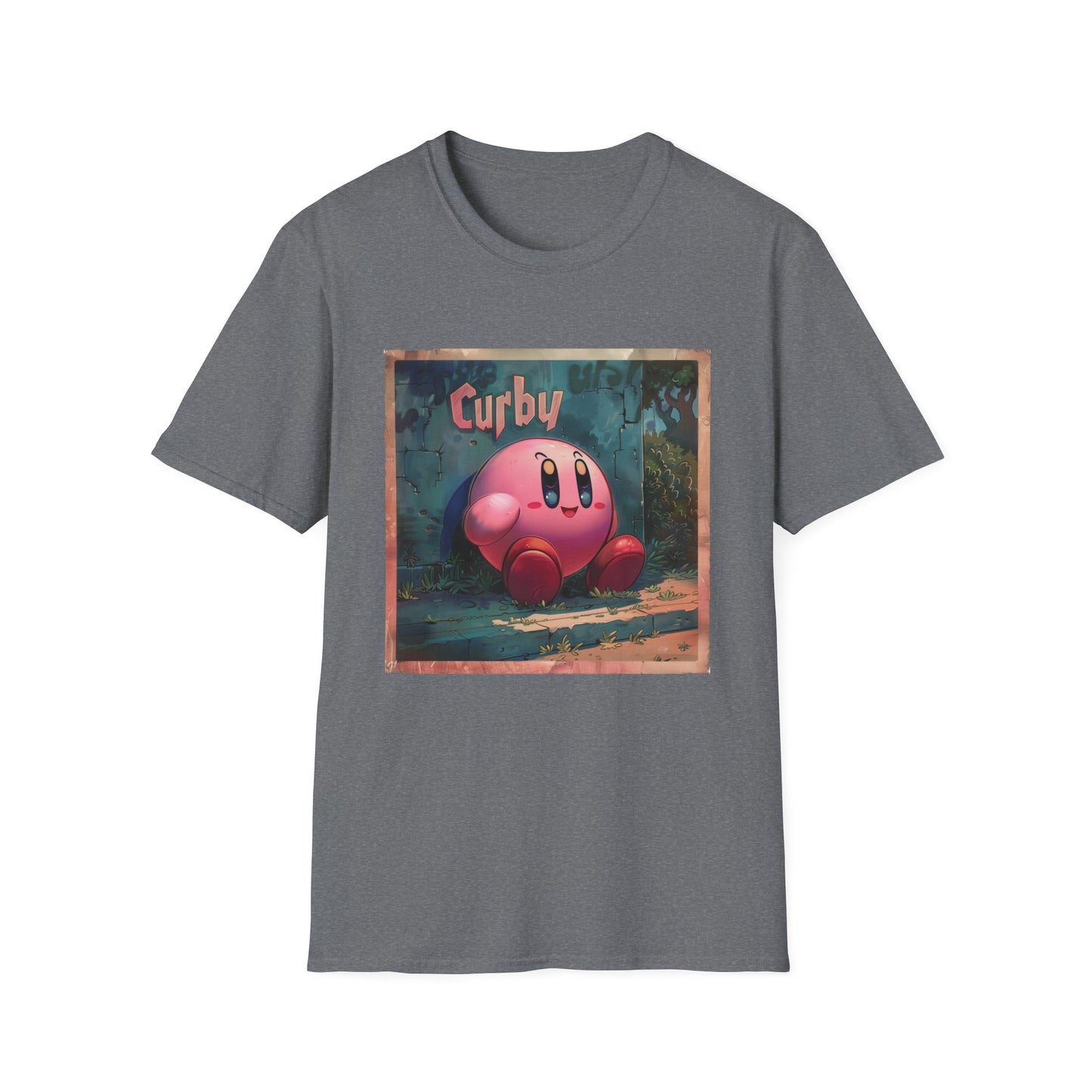 Funny Kirby T-Shirt "Curby", Retro Nostalgic Gamer Graphic Tee, Unisex