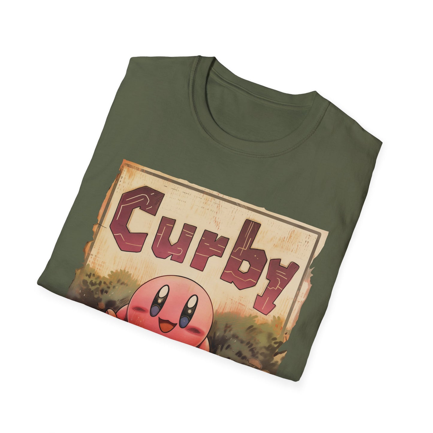 Funny Kirby T-Shirt "Curby", Video Game Graphic Tee, Unisex