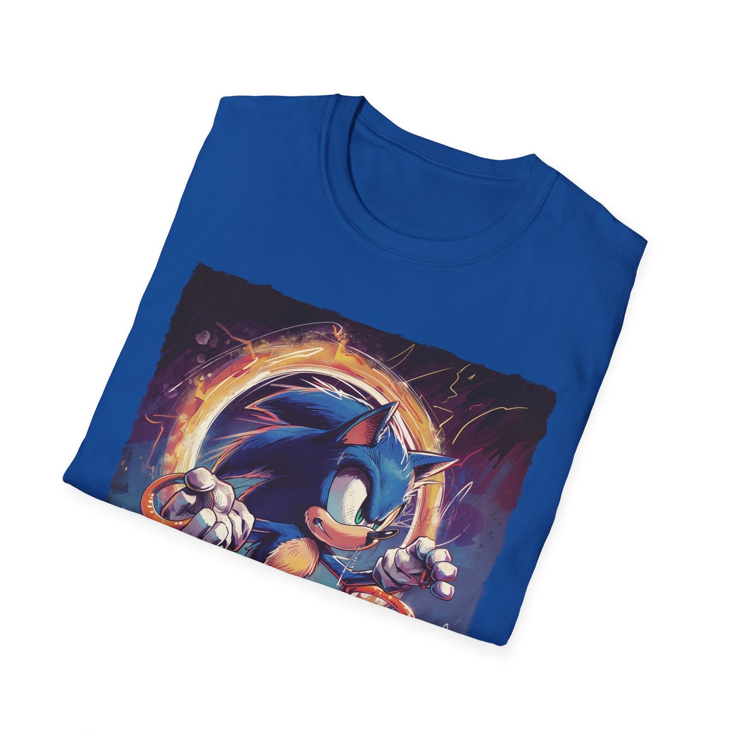 Cool Sonic T-Shirt, Retro Sonic Ring Graphic Tee Design, Gamer Merch, Unisex