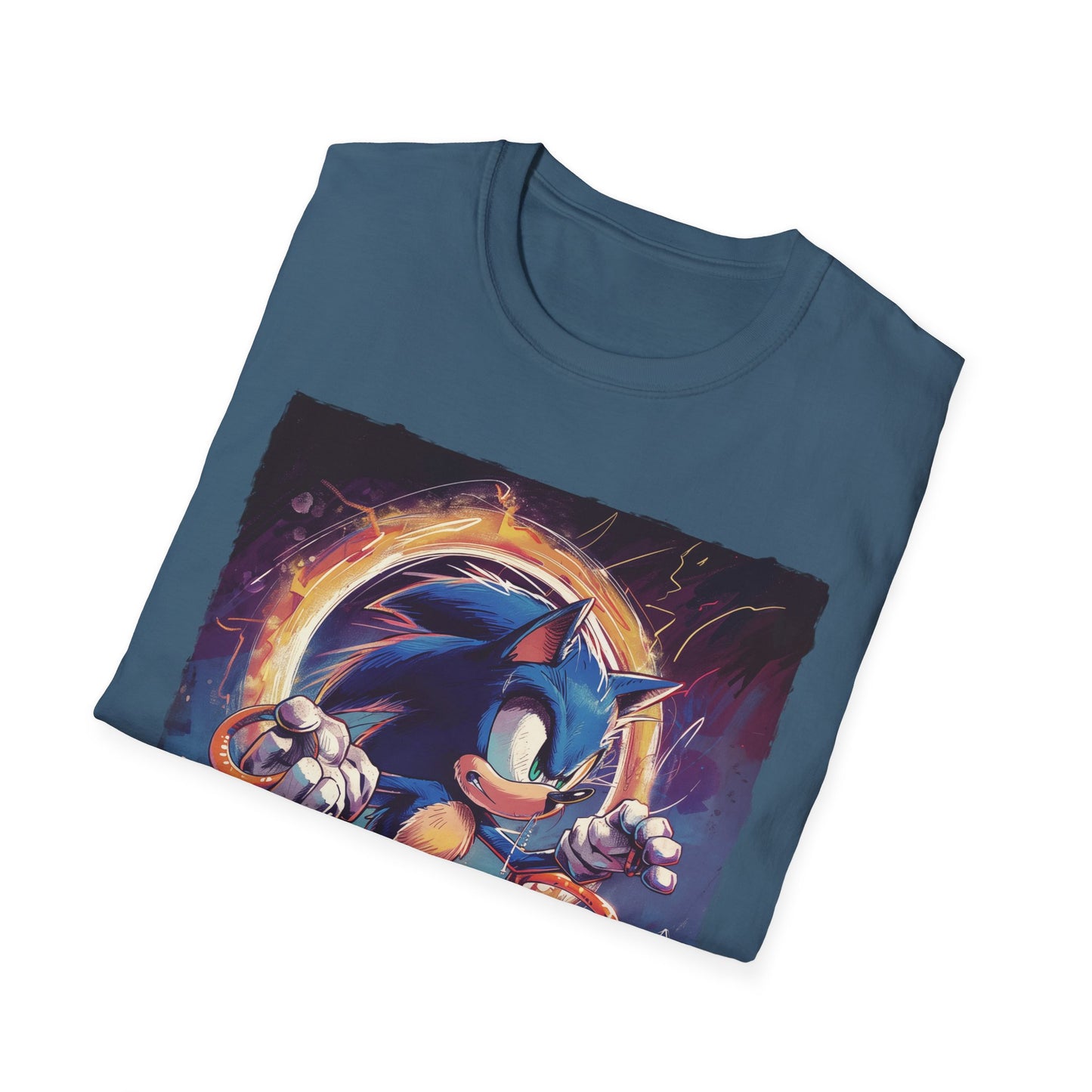 Cool Sonic T-Shirt, Retro Sonic Ring Graphic Tee Design, Gamer Merch, Unisex