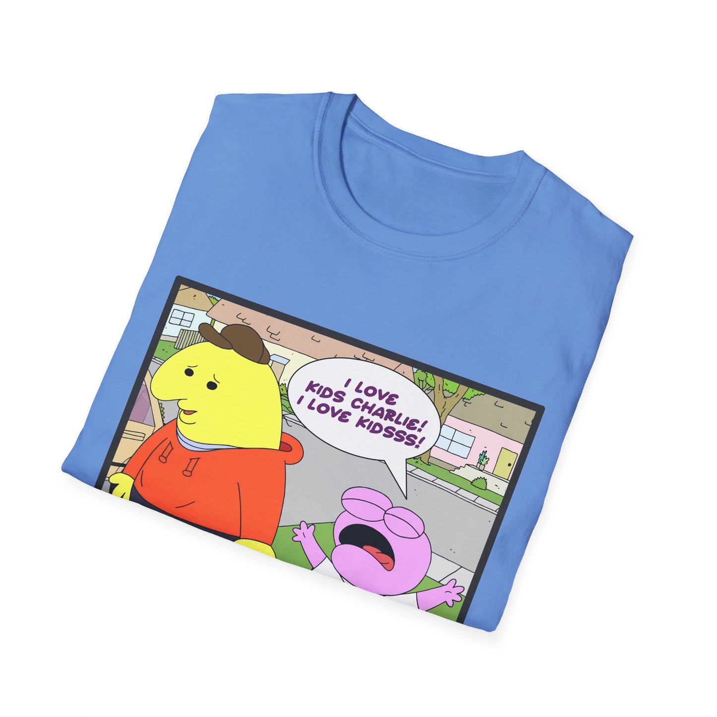 Funny "I Love Kids" Smiling Friends Graphic T-Shirt, Unisex