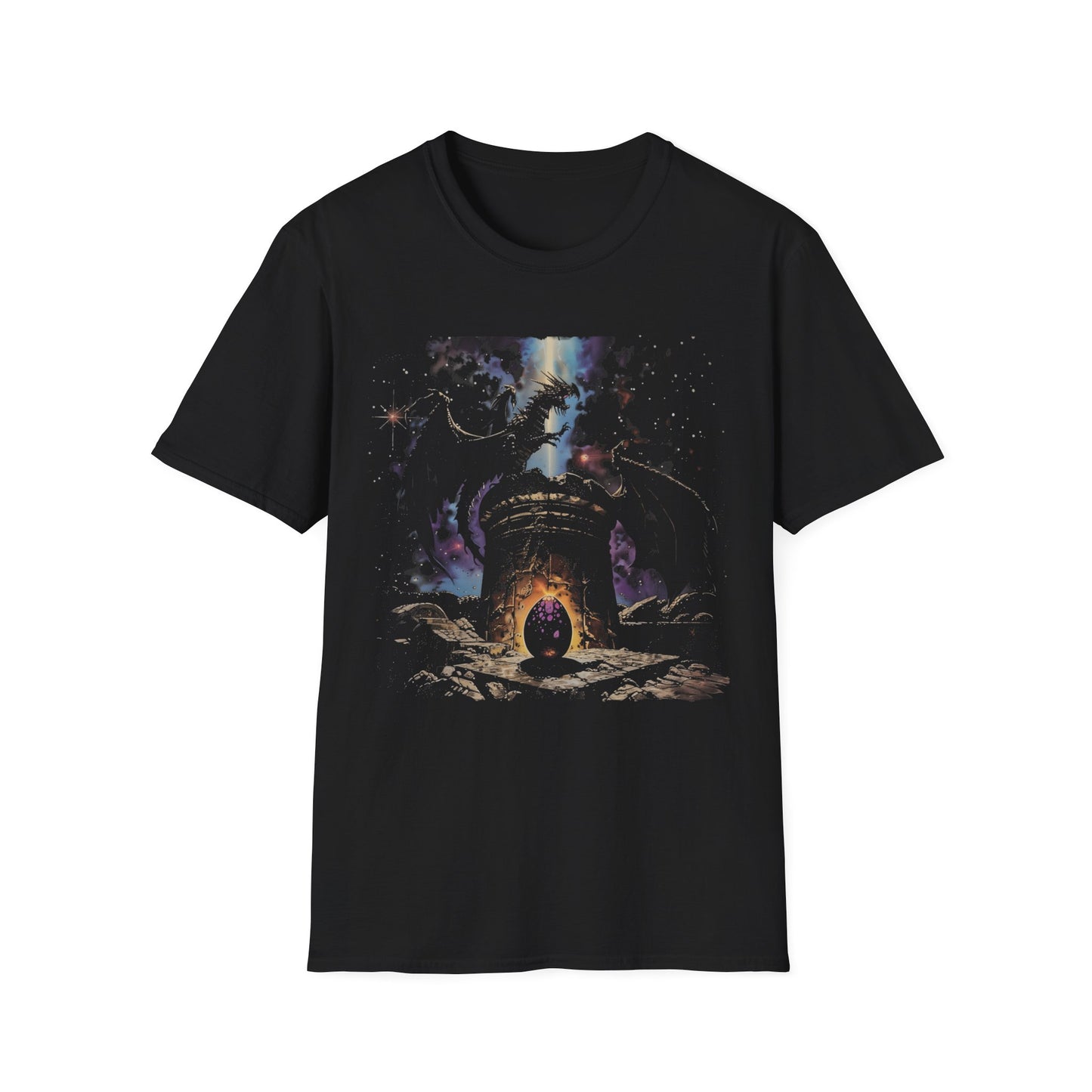 Cool Mine Craft Ender Dragon T-Shirt, Nostalgic Dark Fantasy Design, Unisex