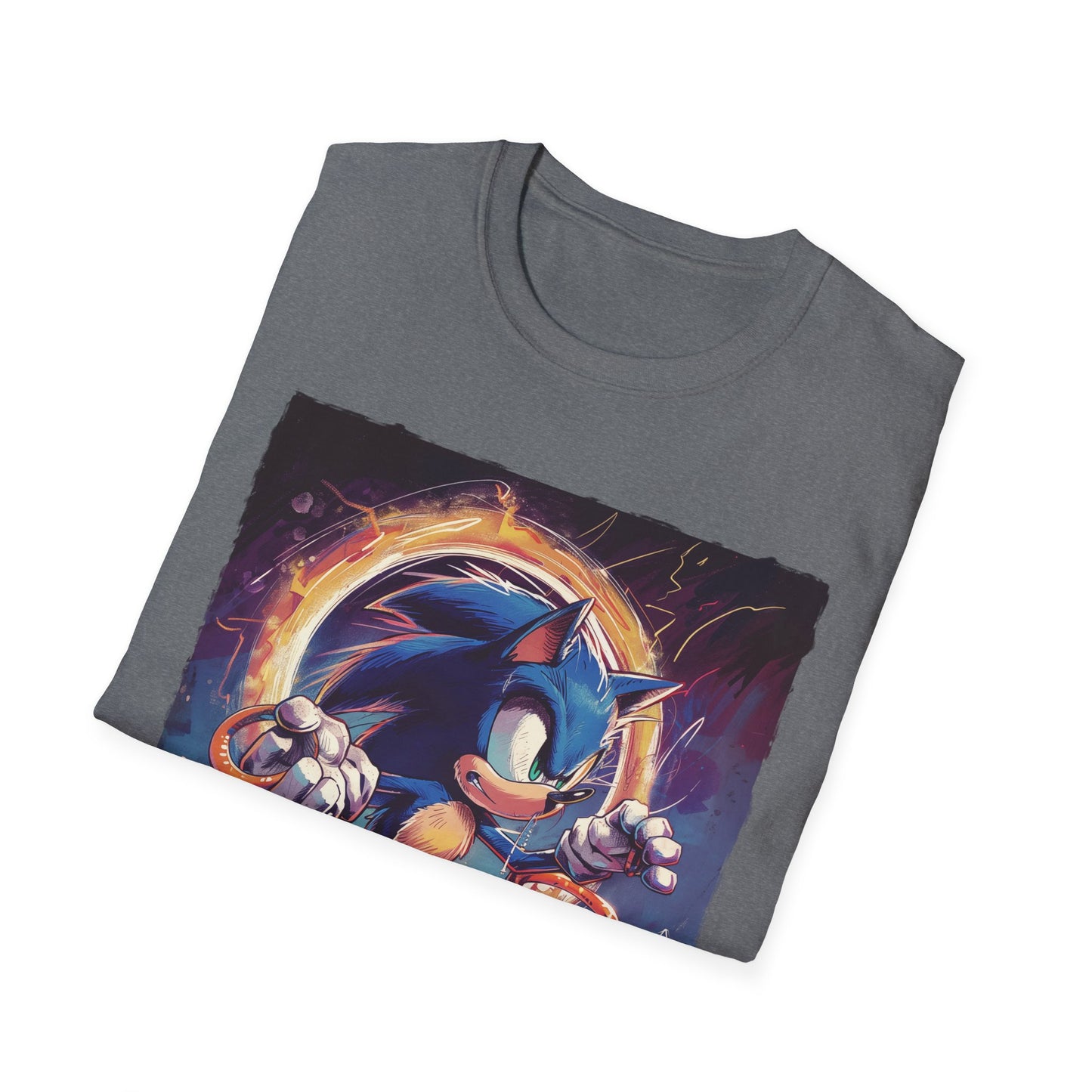 Cool Sonic T-Shirt, Retro Sonic Ring Graphic Tee Design, Gamer Merch, Unisex