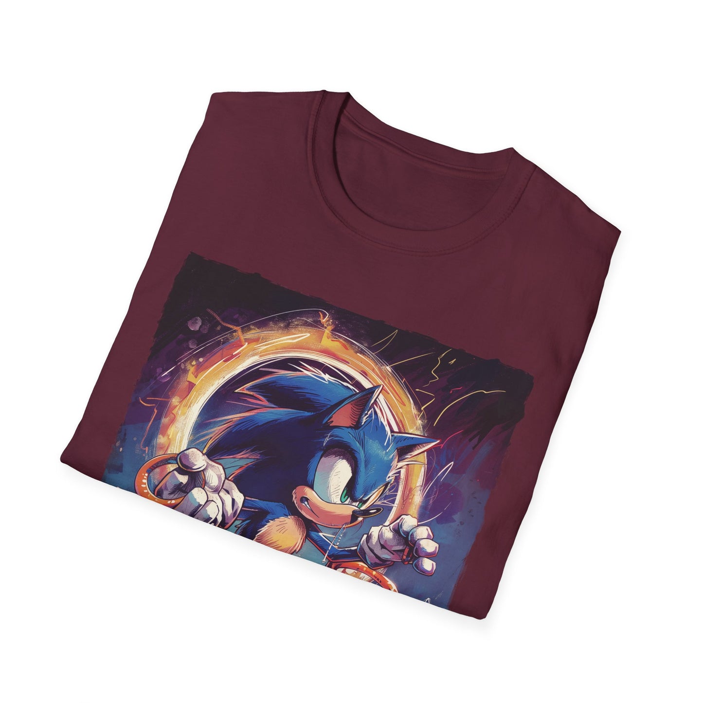 Cool Sonic T-Shirt, Retro Sonic Ring Graphic Tee Design, Gamer Merch, Unisex