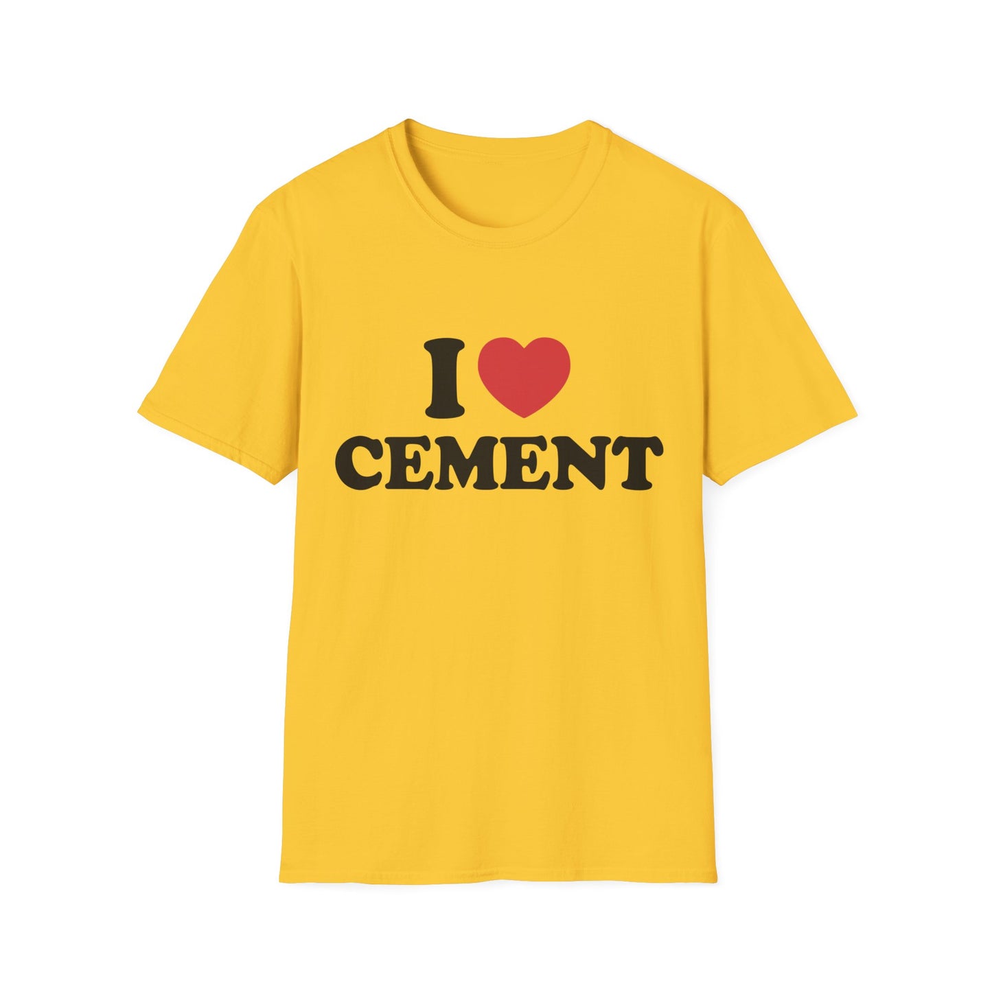 Funny "I Love Cement" T-Shirt, Builder/Engineer/Construction Tee, Unisex