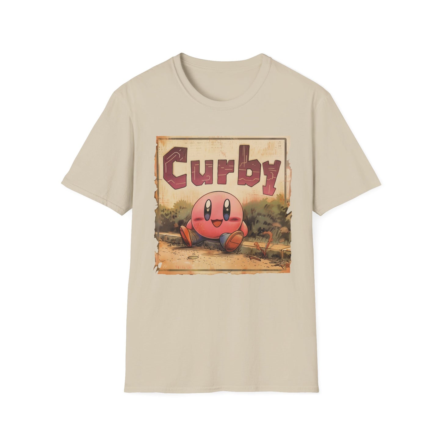 Funny Kirby T-Shirt "Curby", Video Game Graphic Tee, Unisex