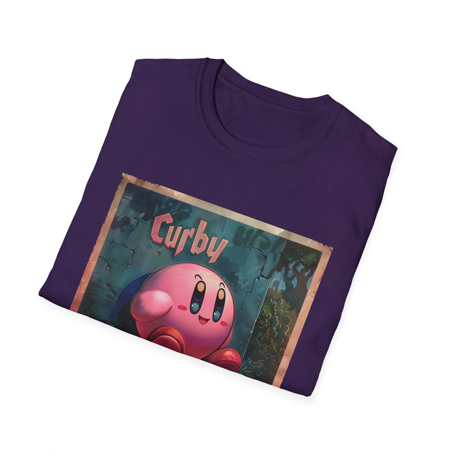 Funny Kirby T-Shirt "Curby", Retro Nostalgic Gamer Graphic Tee, Unisex