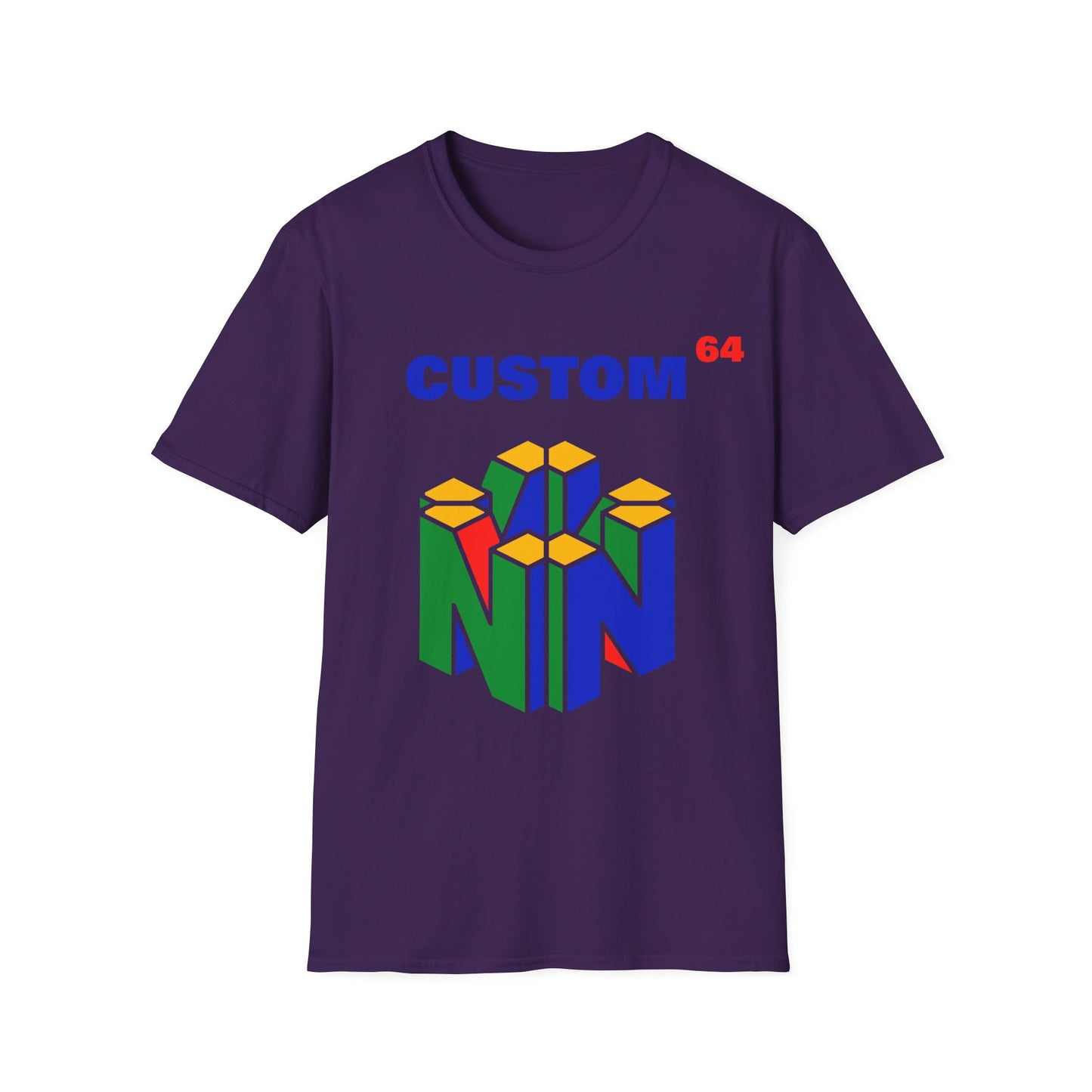 Custom N64 Logo Style T-Shirt, Vintage Gamer Tee, Unisex